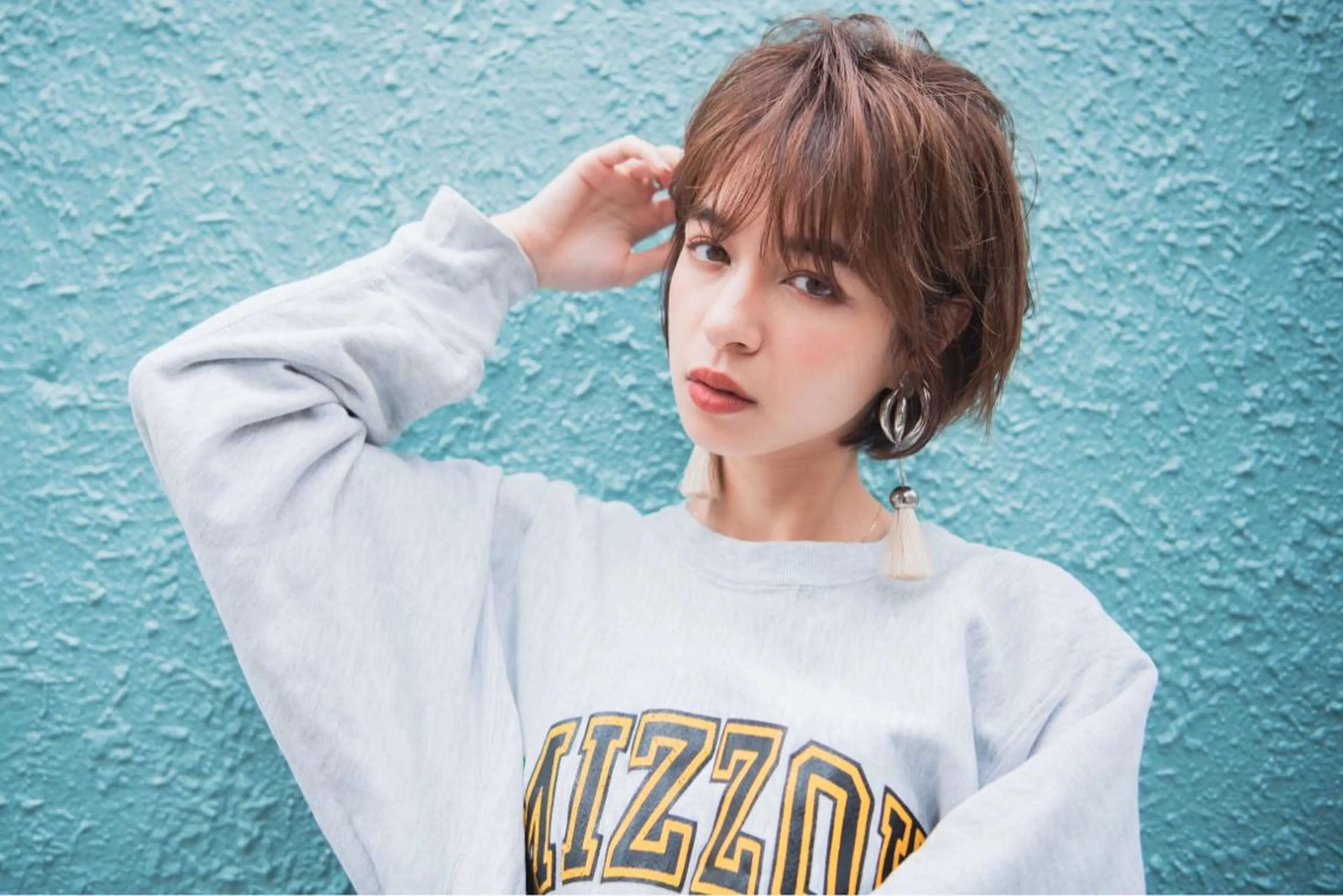 ミディアム カラー パーマ ヘアアレンジ 【白髪ぼかし 専門GBG】自由が丘のヘアスタイル