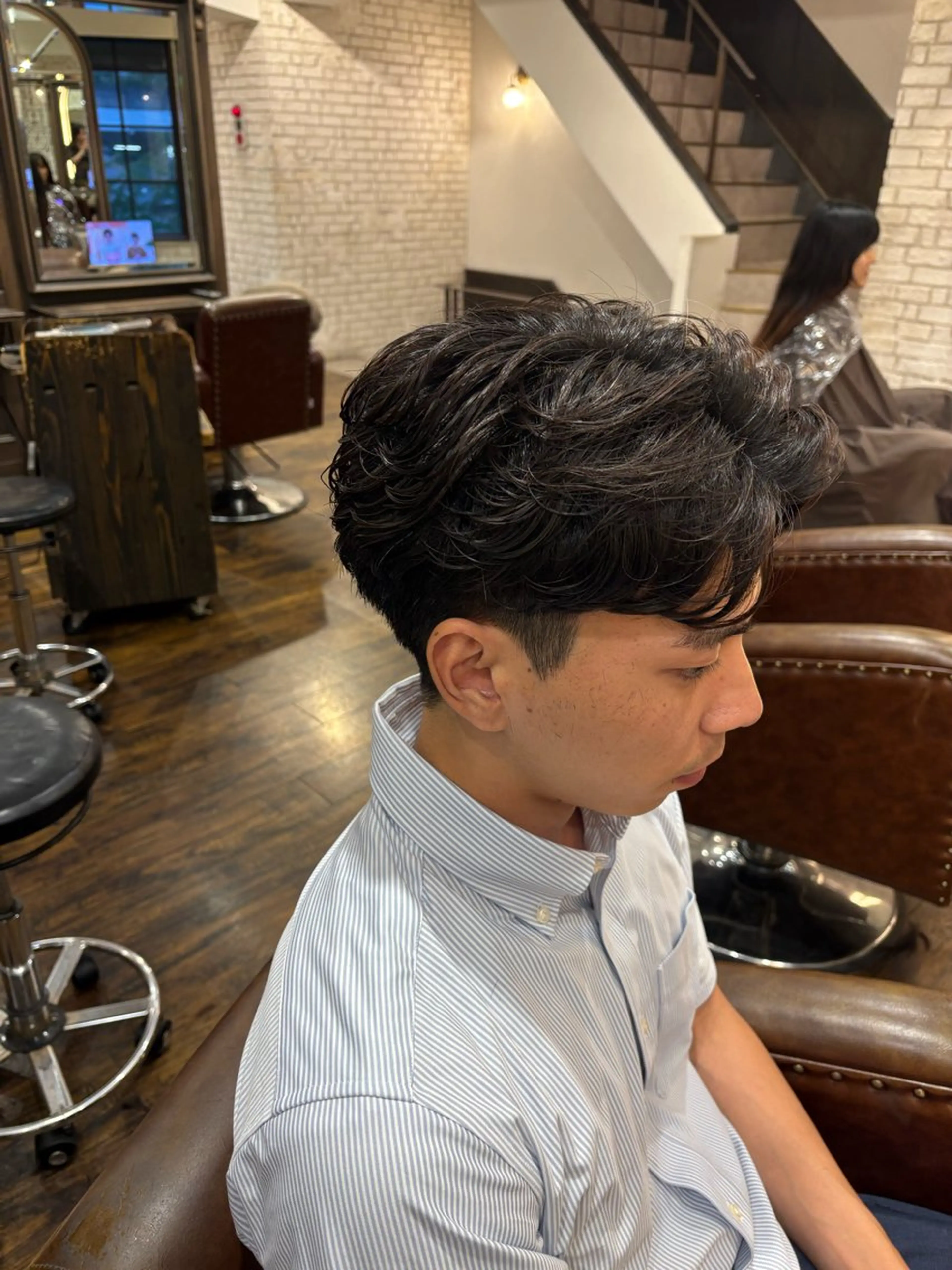 パーマ メンズ noa 似合わせ︰ 透明感︰韓国風のヘアスタイル