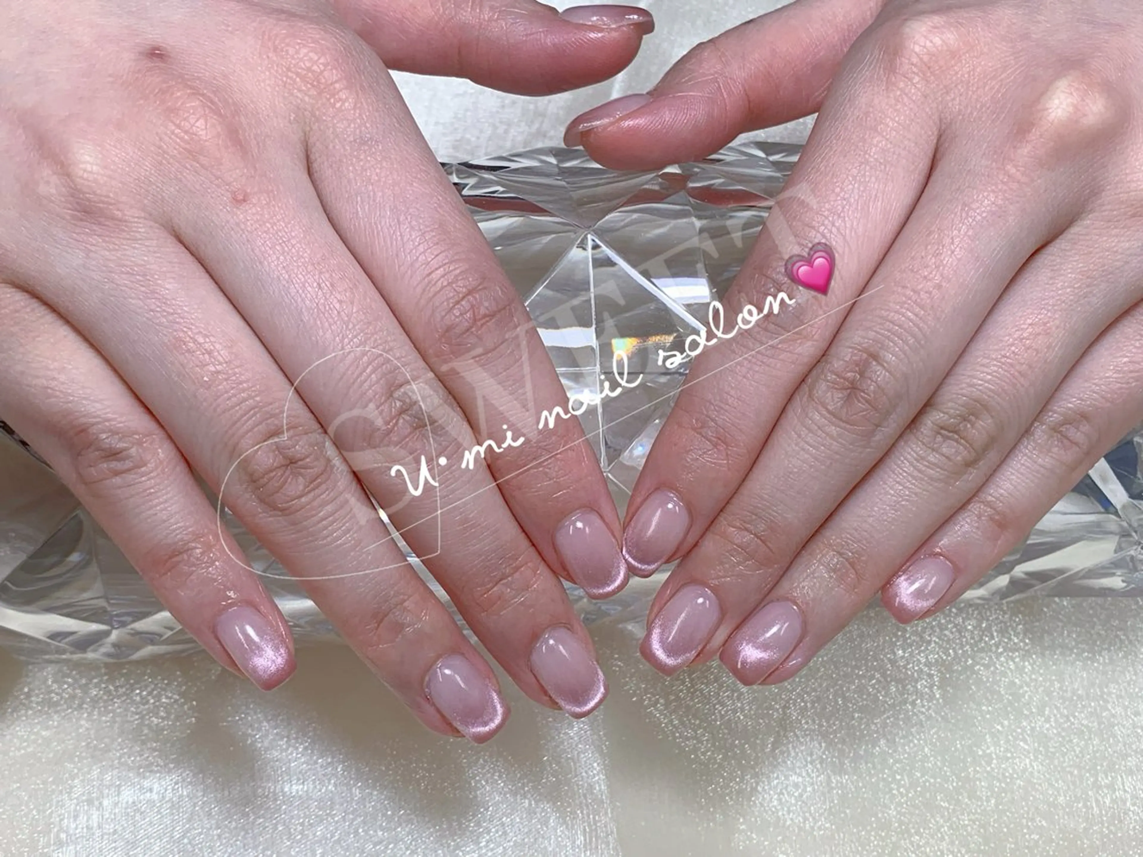 ネイル フレンチネイル マグネットネイル マグネットフレンチ ハンドネイル U·Mi 上野御徒町容のネイルデザイン