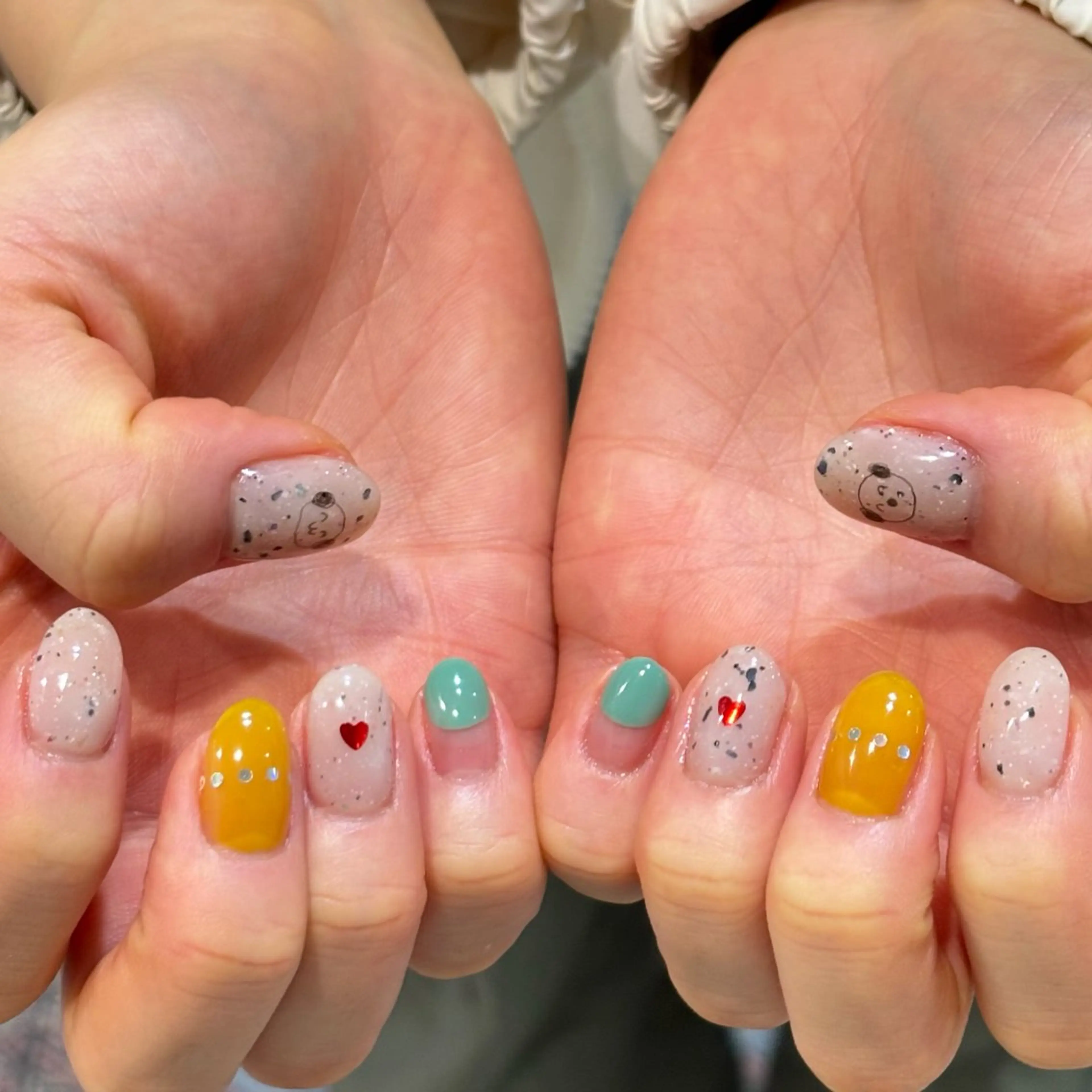 ネイル ハンドネイル 0203ムニムサン 💙Honokaのネイルデザイン