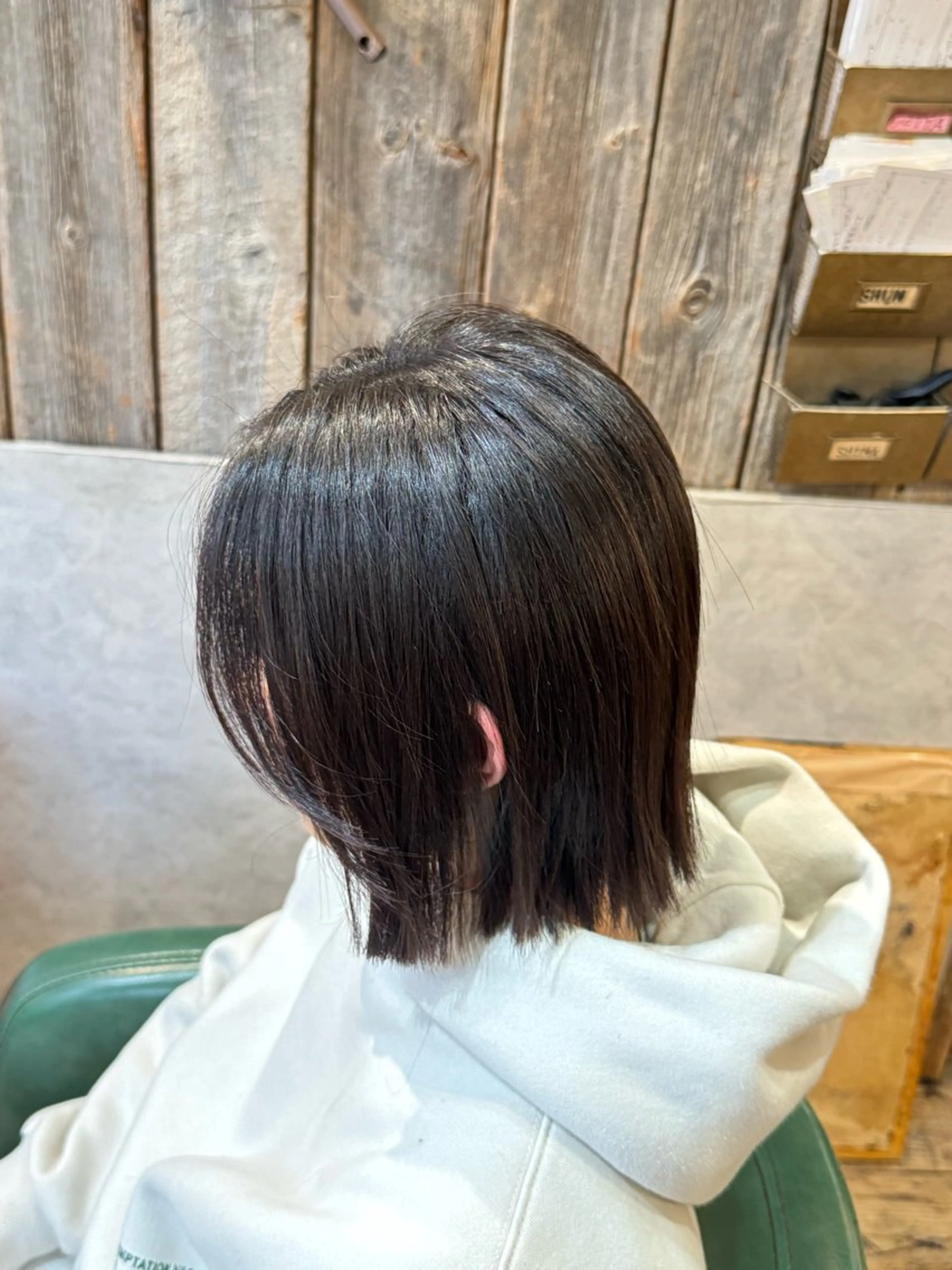 ショート 切りっぱなしボブ ボブ カット 髪質改善カラー /高山奈夕のヘアスタイル