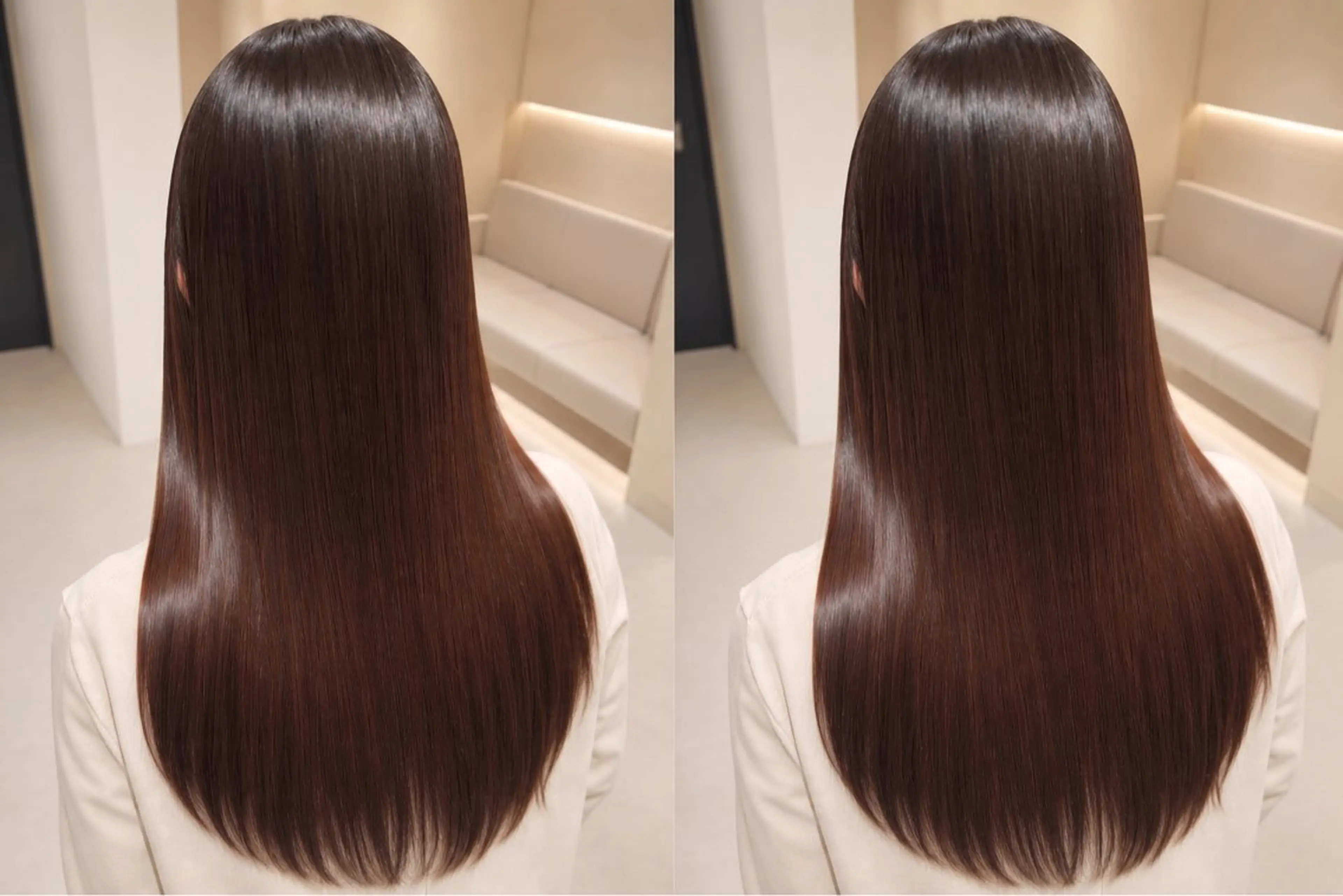 ロング カット ヘアカラー トリートメント Bonheur銀座 michiko艶髪のヘアスタイル