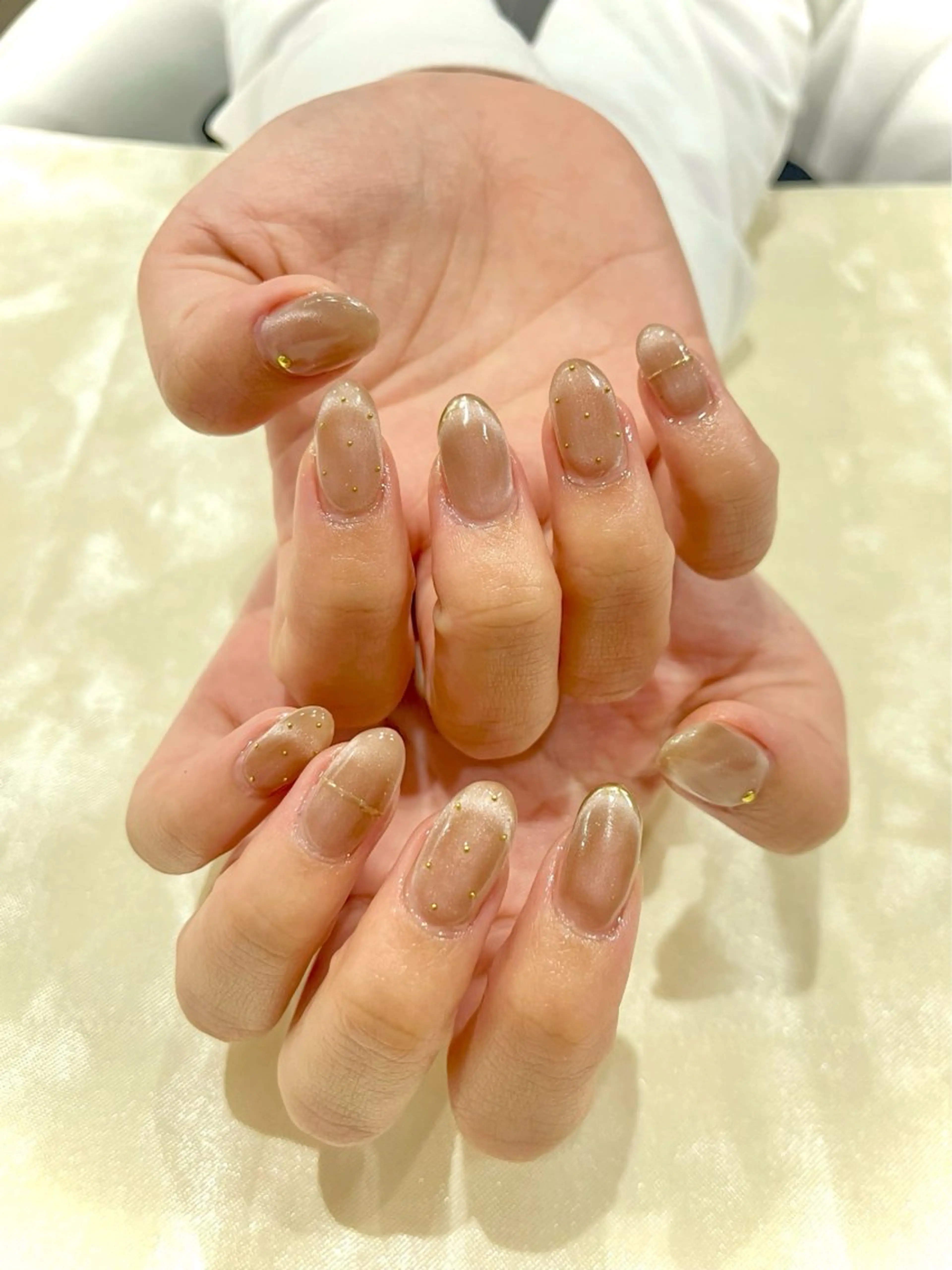 ネイル フレンチネイル マグネットネイル ハンドネイル Nail salon Cielel⟡Ayaのネイルデザイン