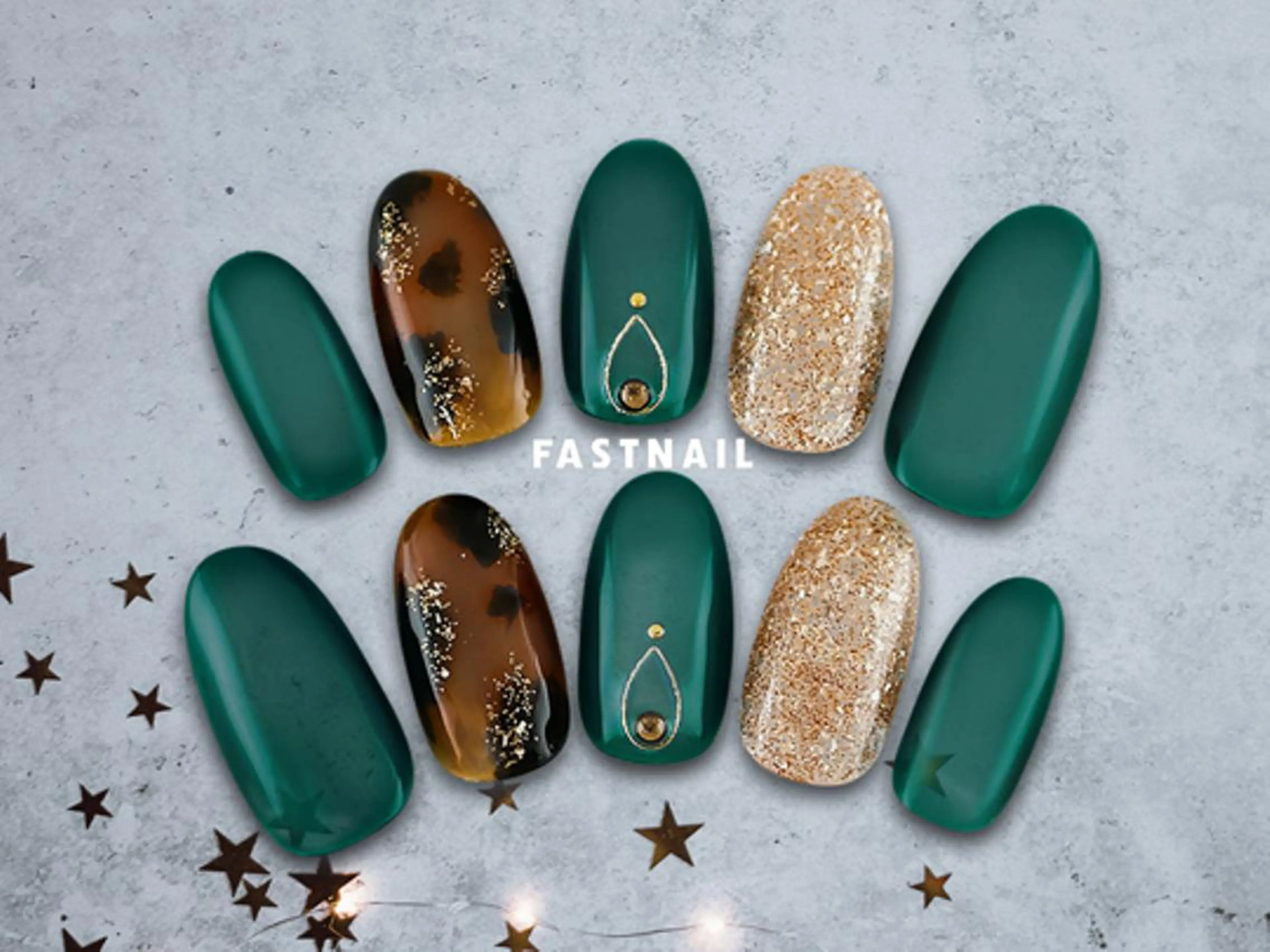 ネイル べっ甲ネイル ファストネイル 武蔵小杉東急スクエアのネイルデザイン