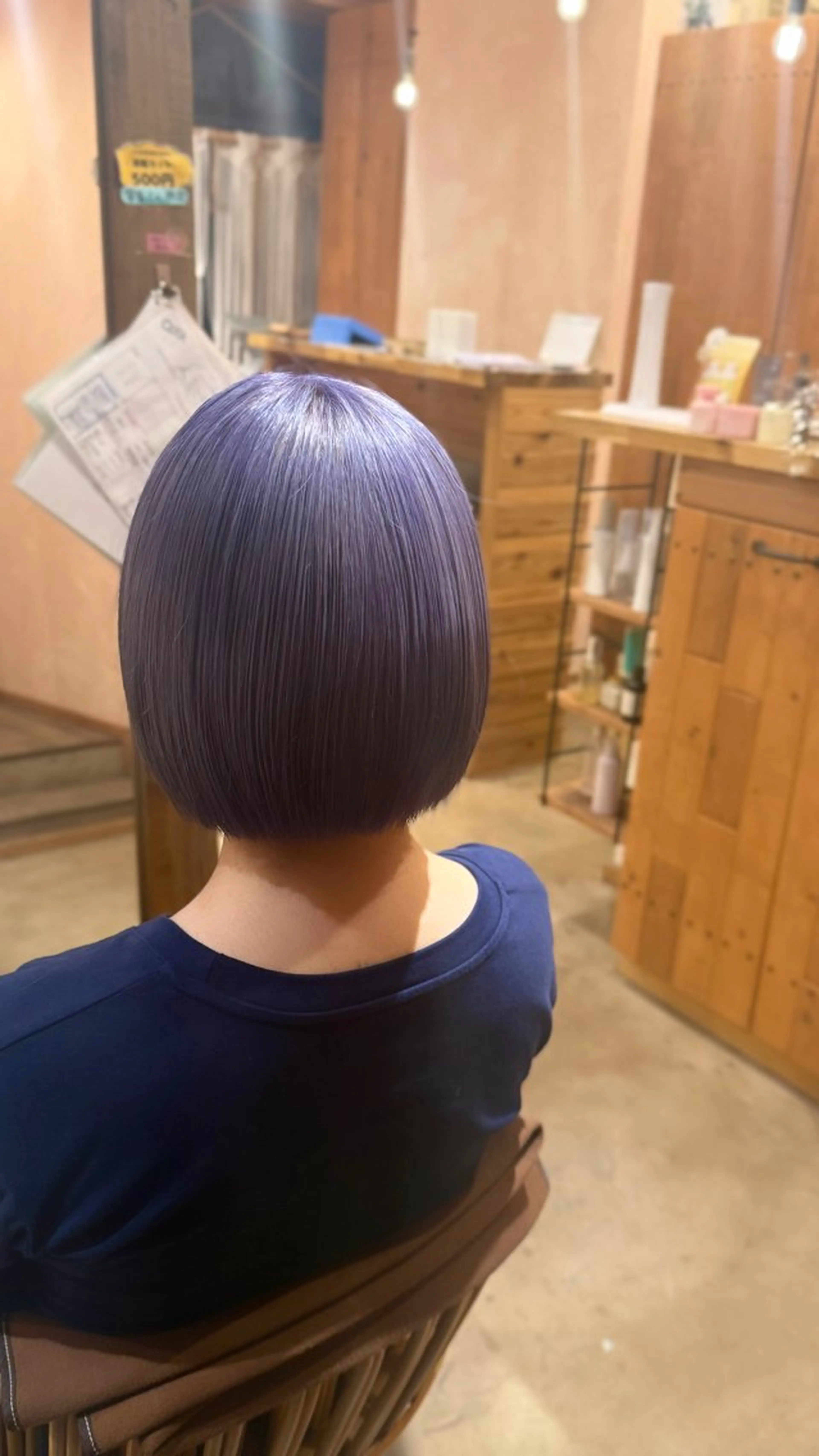 ショート カラー ラベンダーカラー ボブ カット ヘアカラー れい/デザインカラー /レイヤー/髪質改善のヘアスタイル