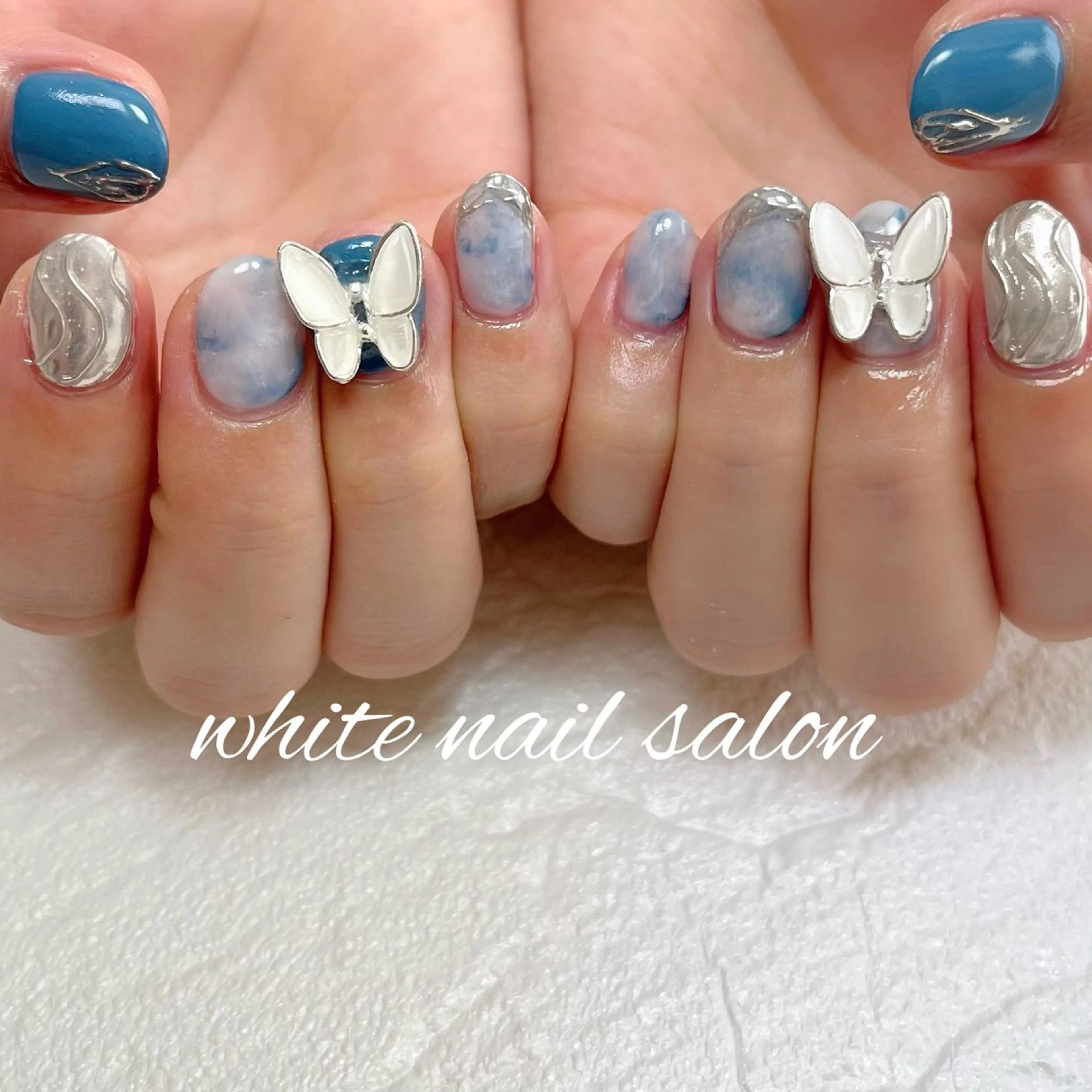 ネイル ラメ(グリッター) 持ち込み ハンドネイル white nail salonのネイルデザイン