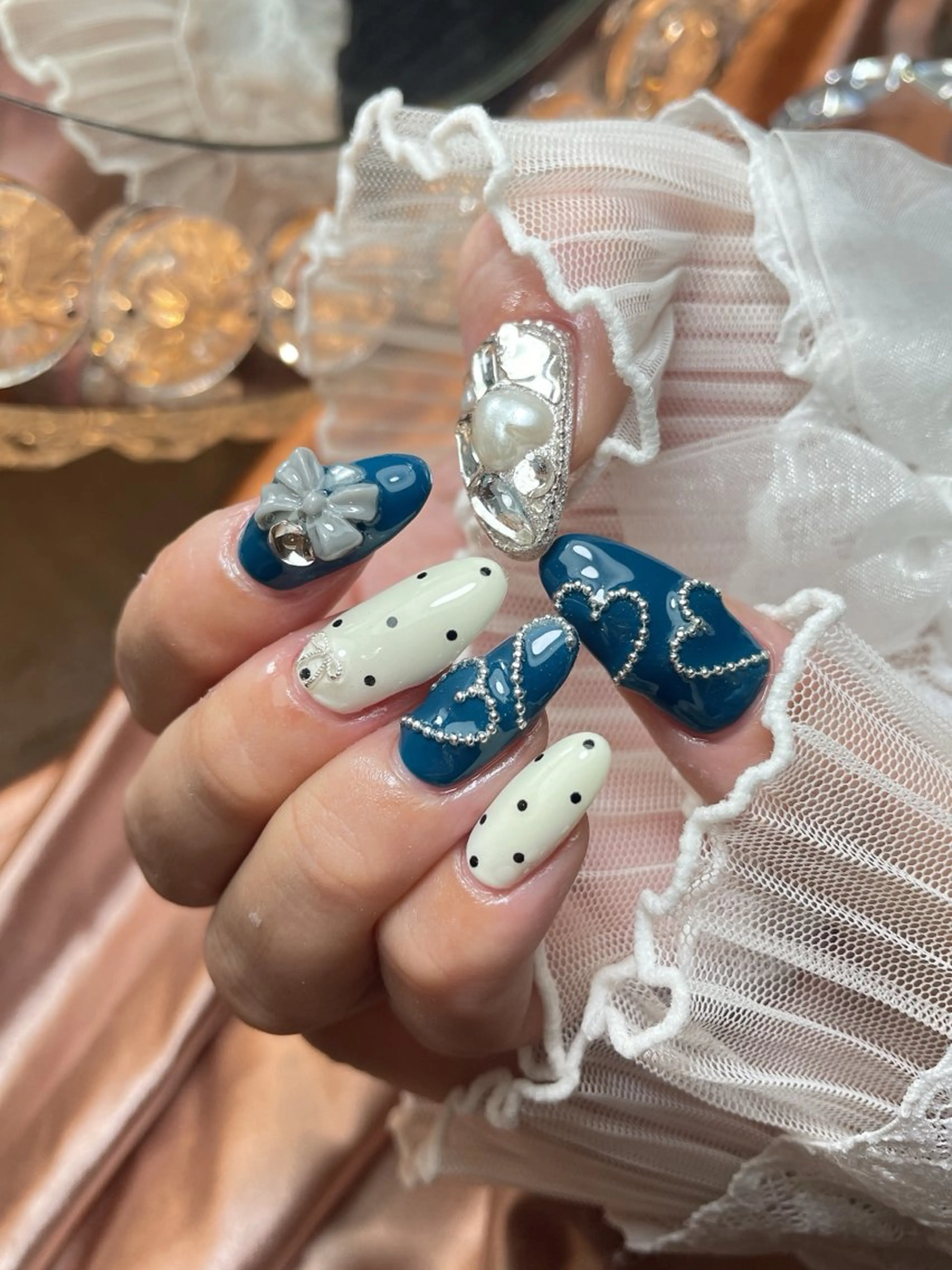 ネイル 23時まで❤︎韓国、 ワンホンネイルのネイルデザイン