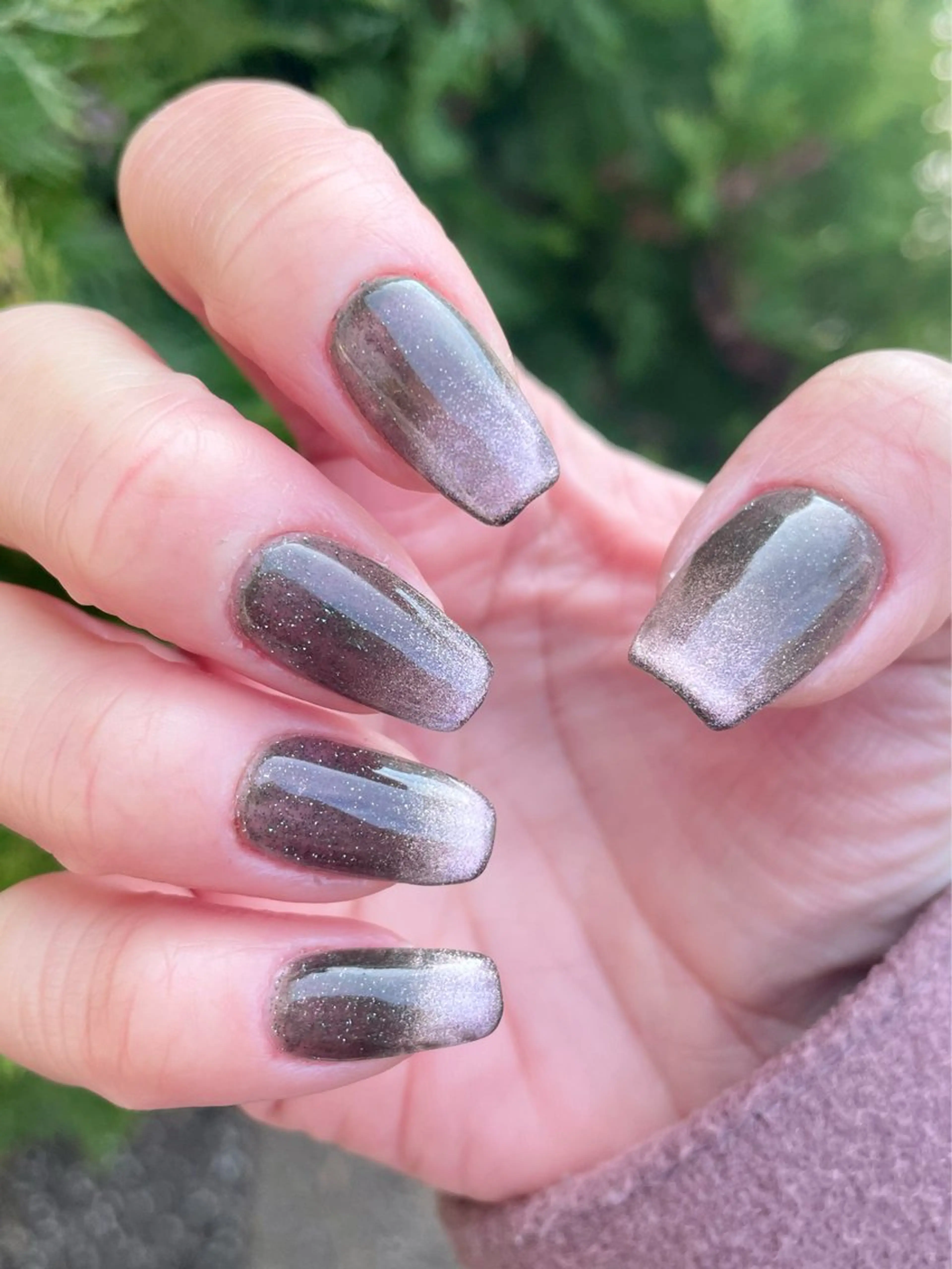 ネイル フラッシュネイル グラデーション マグネットネイル シンプルネイル 【新宿】Nail Yamazakiのネイルデザイン