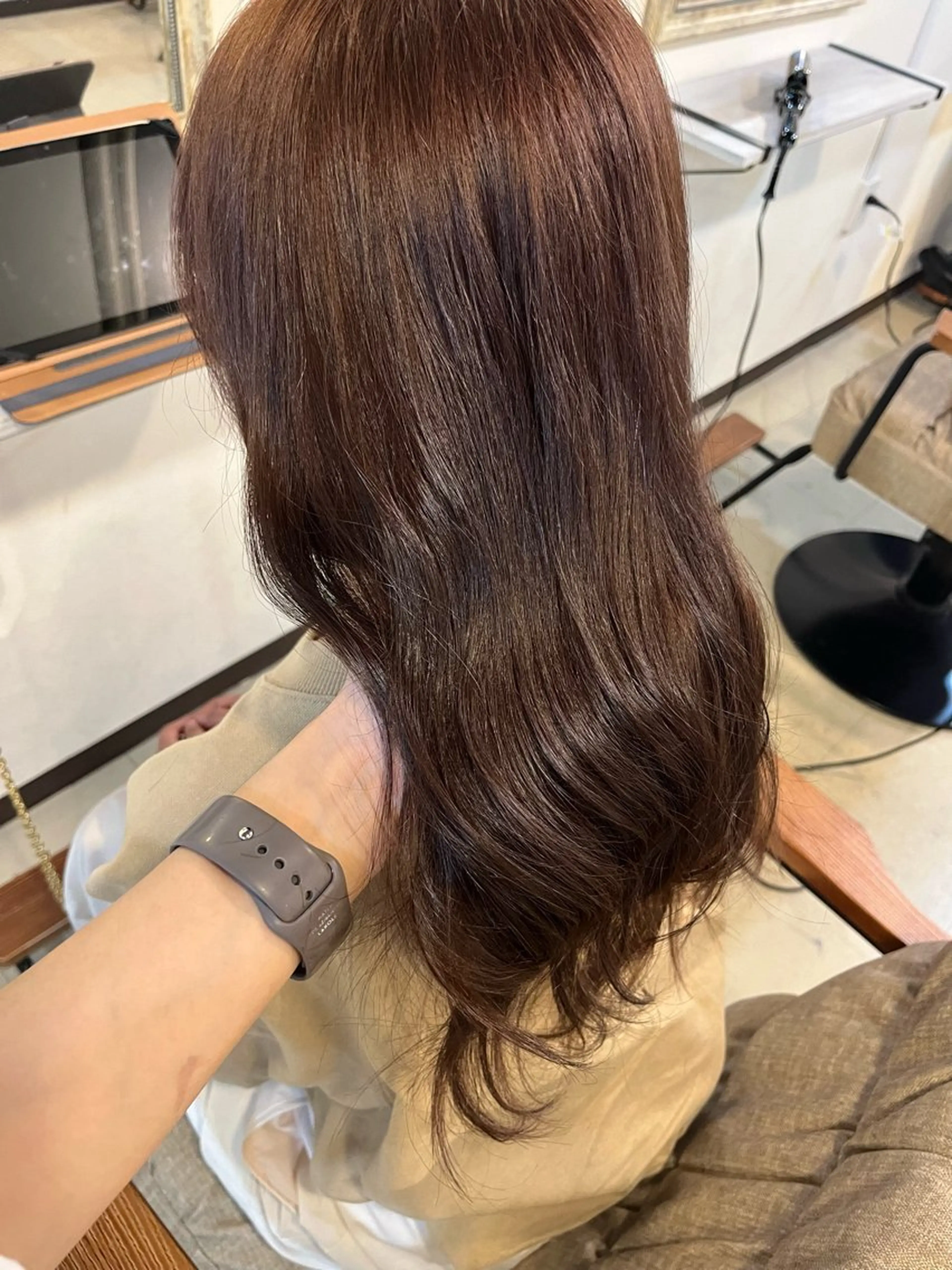 カラー ブリーチ ブラウンカラー ダブルカラー ブリーチなしカラー ヘアカラー Sherry/R 三川町　山本なつみのヘアスタイル