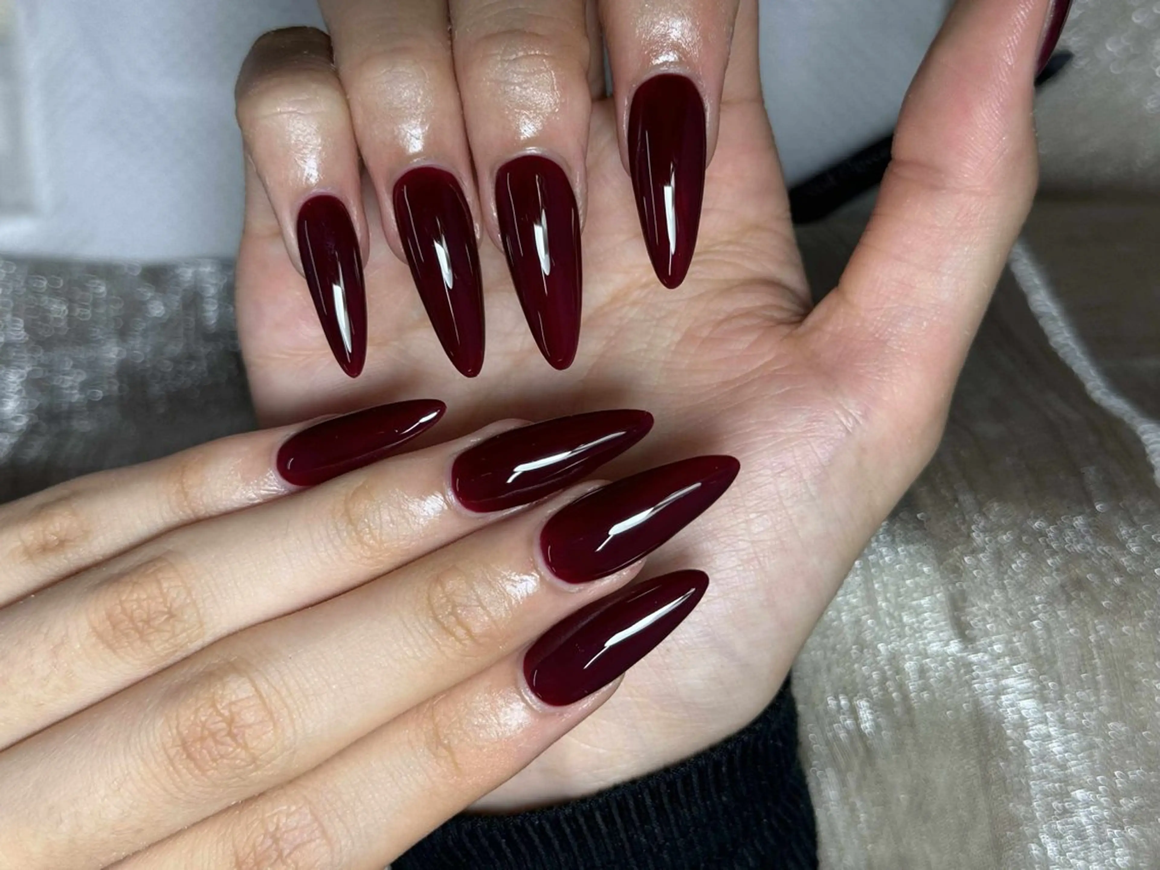 ネイル オーロラネイル ブルー チークネイル フットネイル フレンチネイル REI レイのネイルデザイン