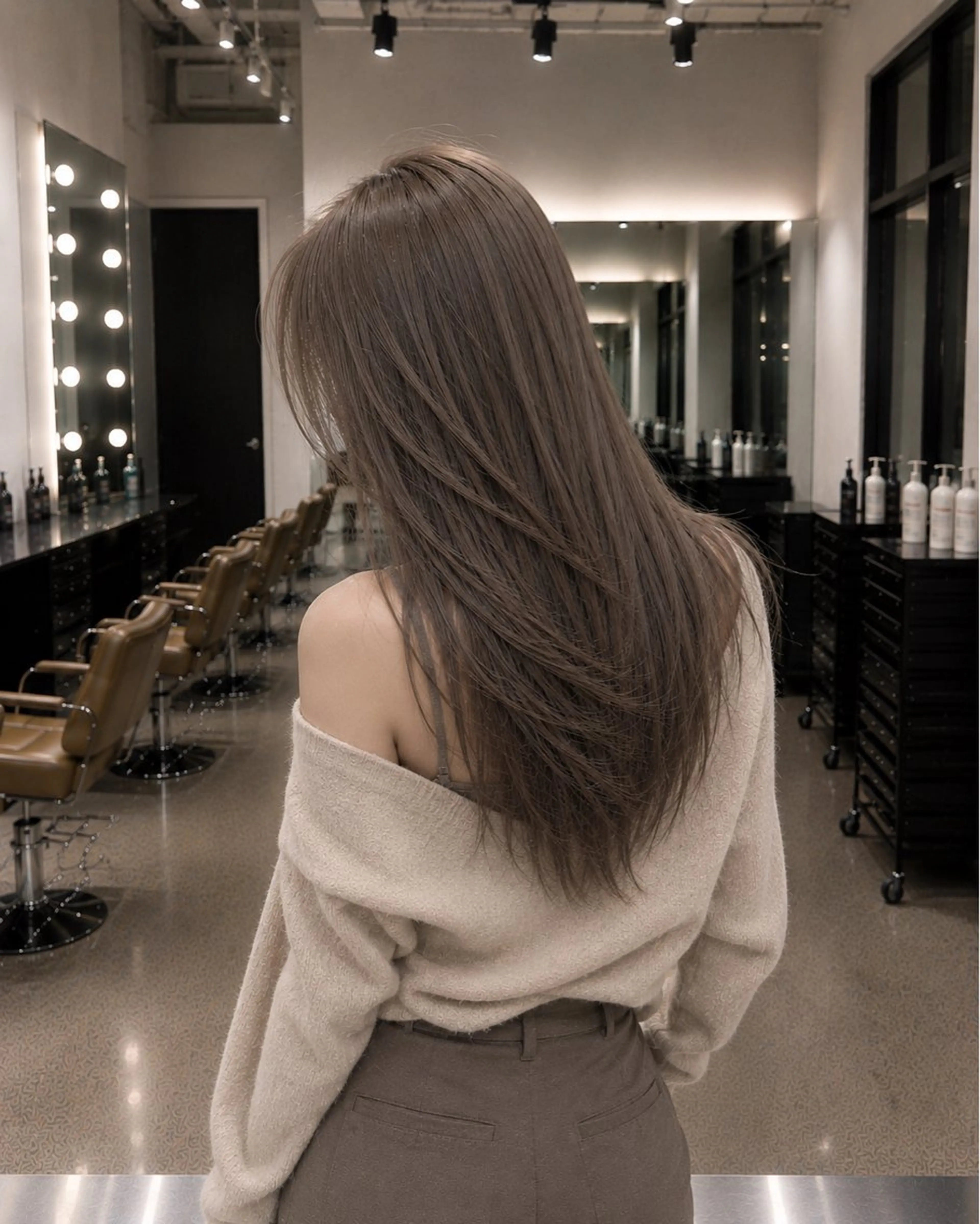 ロング カット ヘアカラー ヘーゼルカラー/髪質 改善✨レイヤー/Uのヘアスタイル