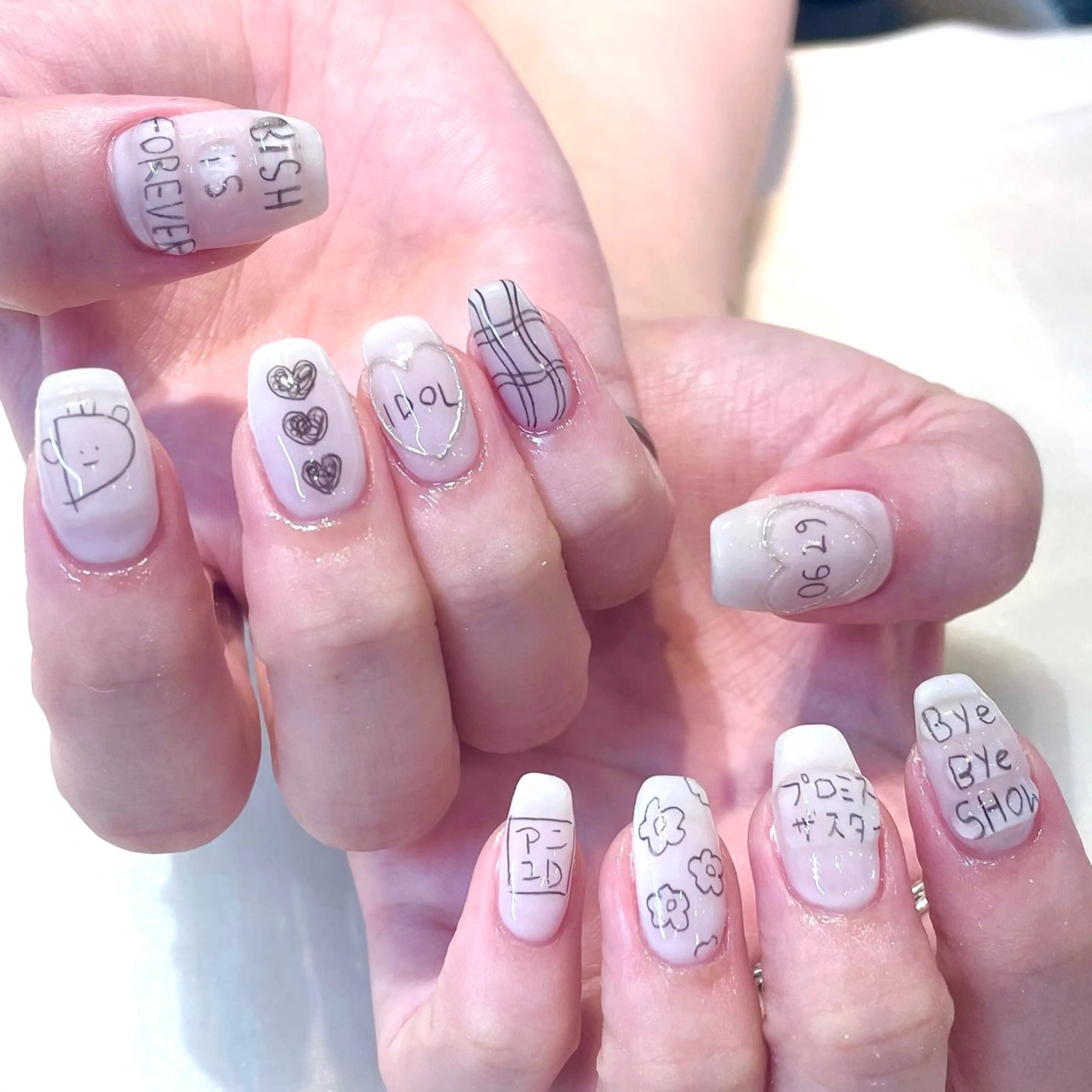 ネイル ハンドネイル 新井 ひなののネイルデザイン