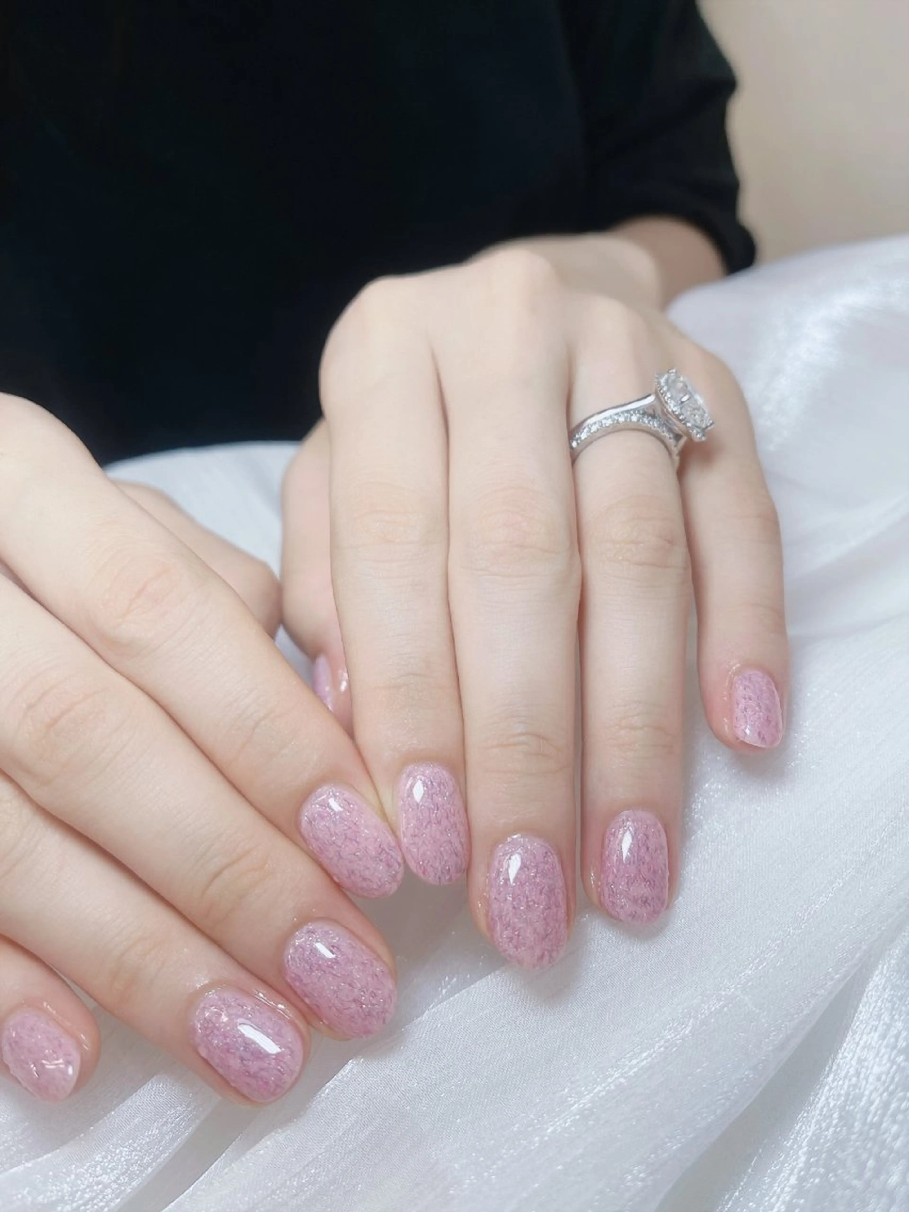 ネイル チークネイル フレンチネイル グラデーション キラキラネイル 韓国ネイル ハンドネイル DUO   MI nail salonのネイルデザイン