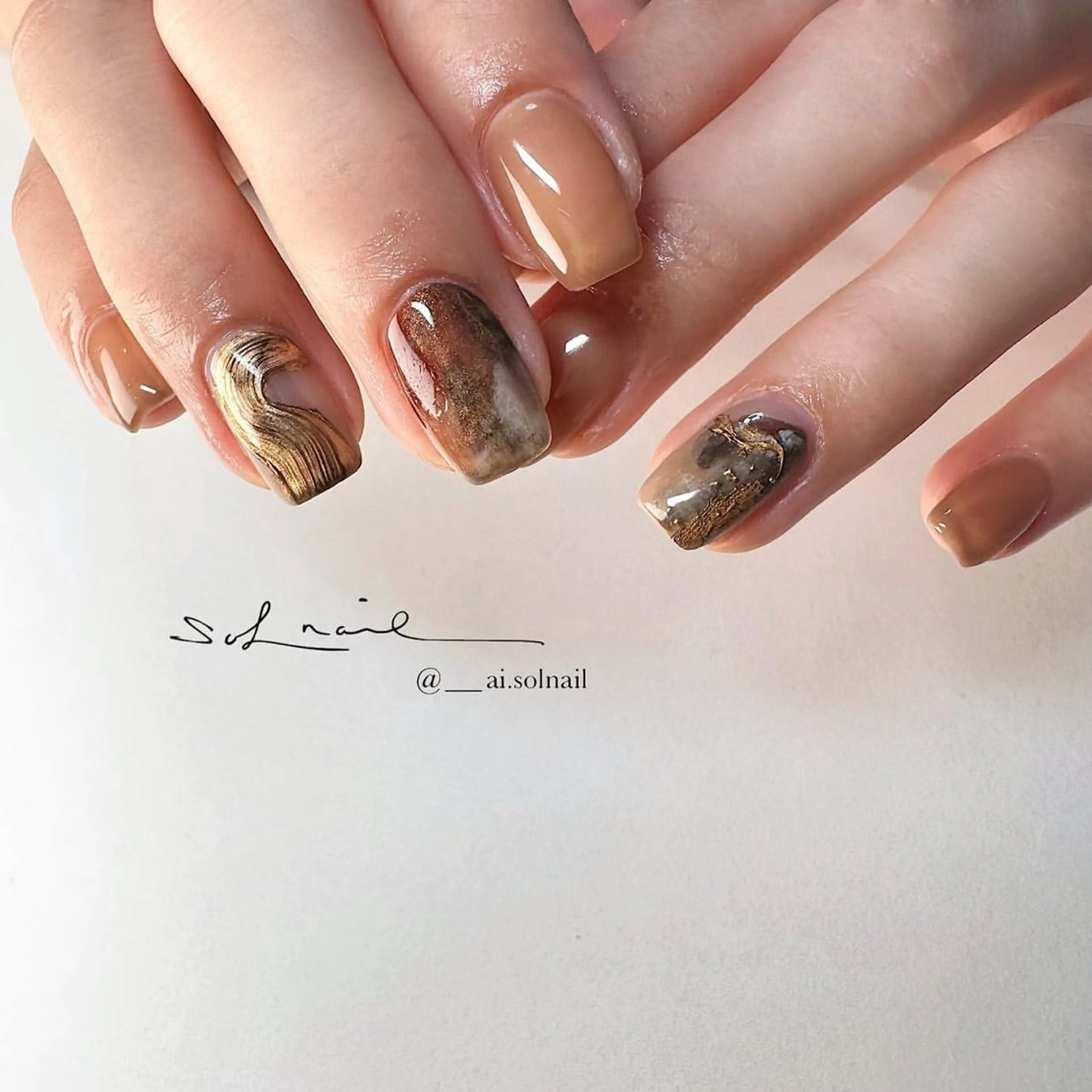 ネイル ハンドネイル 🍃伏見 / soL nail / aiのネイルデザイン