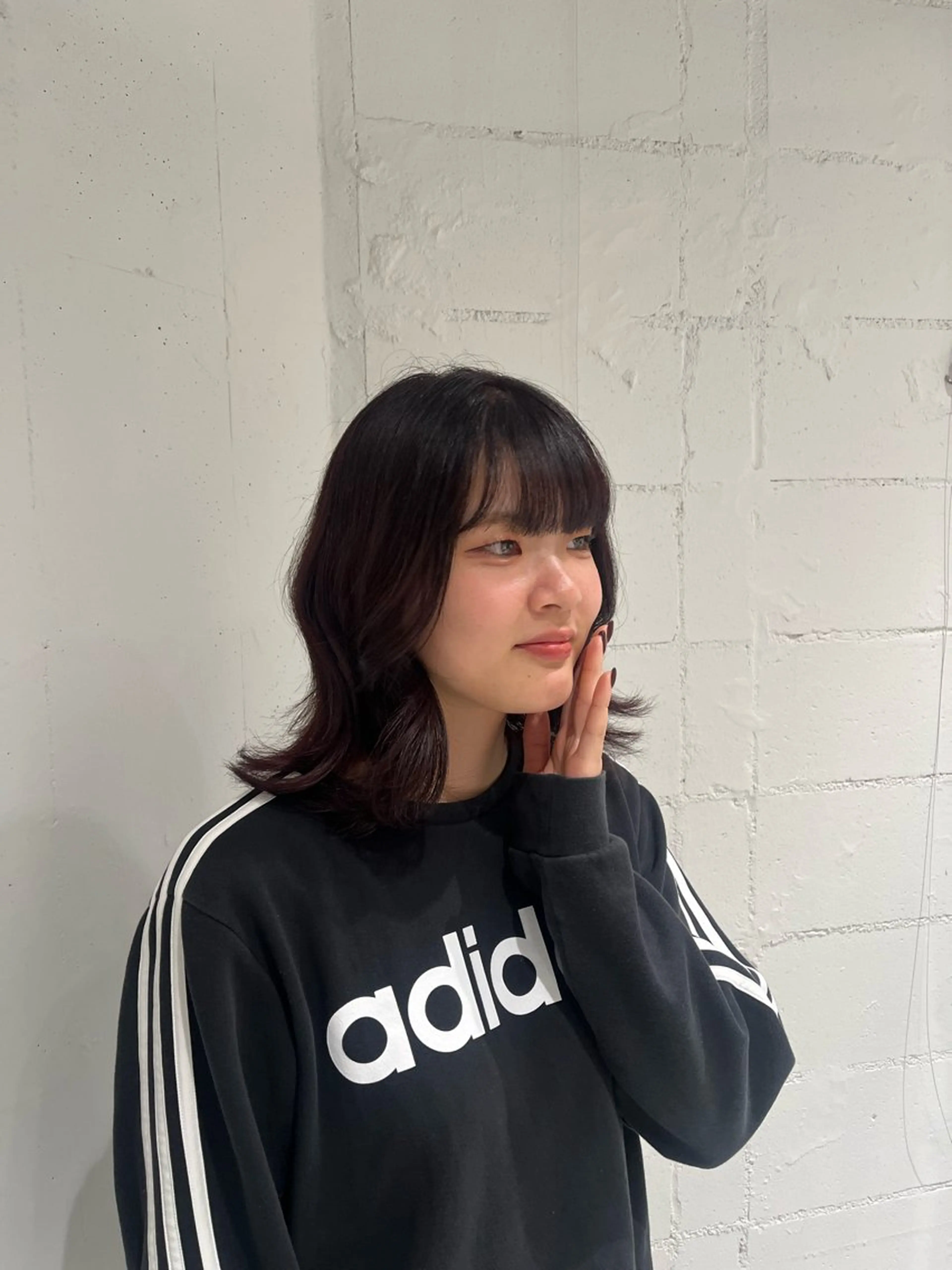 ミディアム カラー 黒髪 レッドカラー 🐰カラーモデル🐰 mihoのヘアスタイル