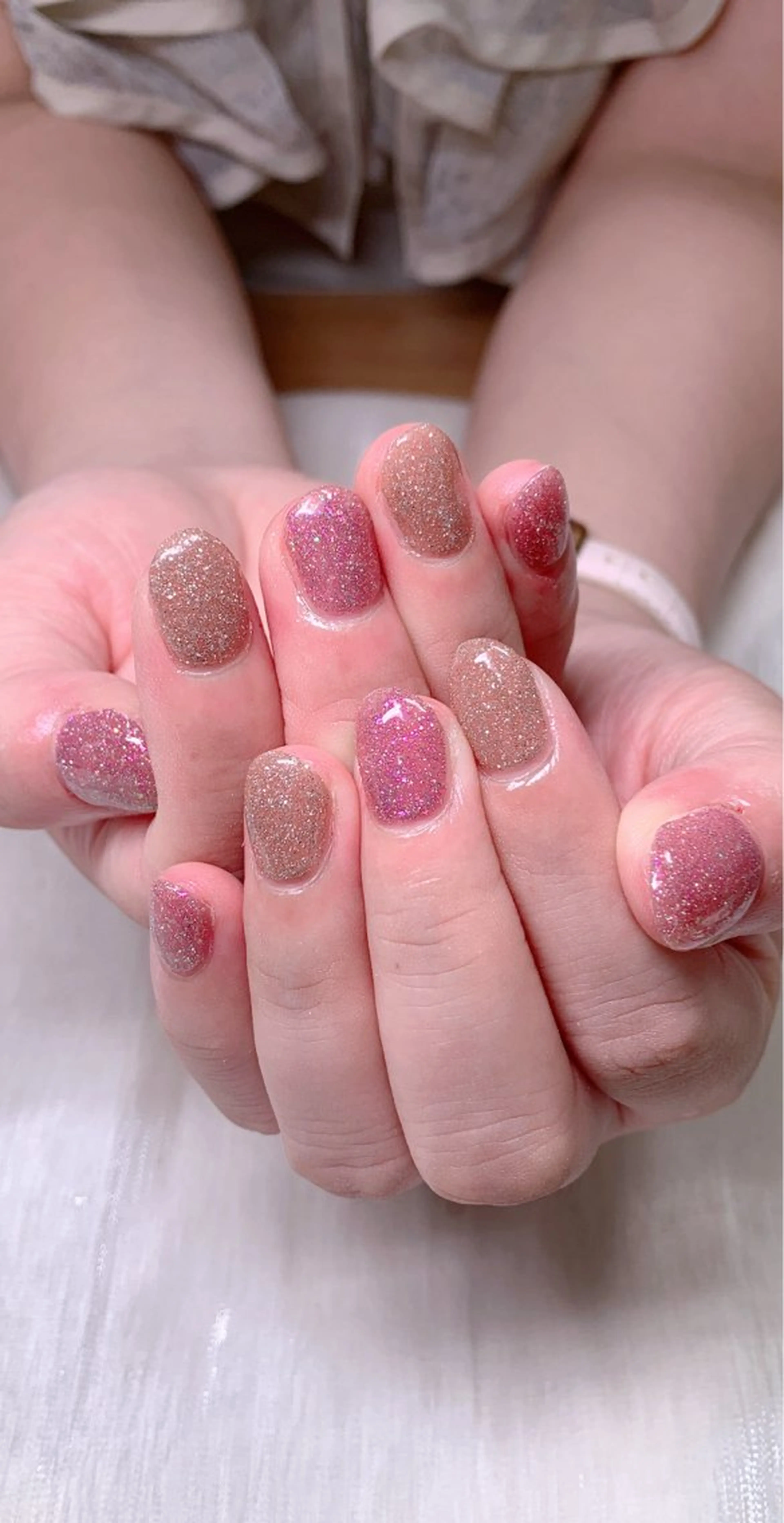 ネイル フラッシュネイル キラキラネイル シンプルネイル Cute Tips nailのネイルデザイン