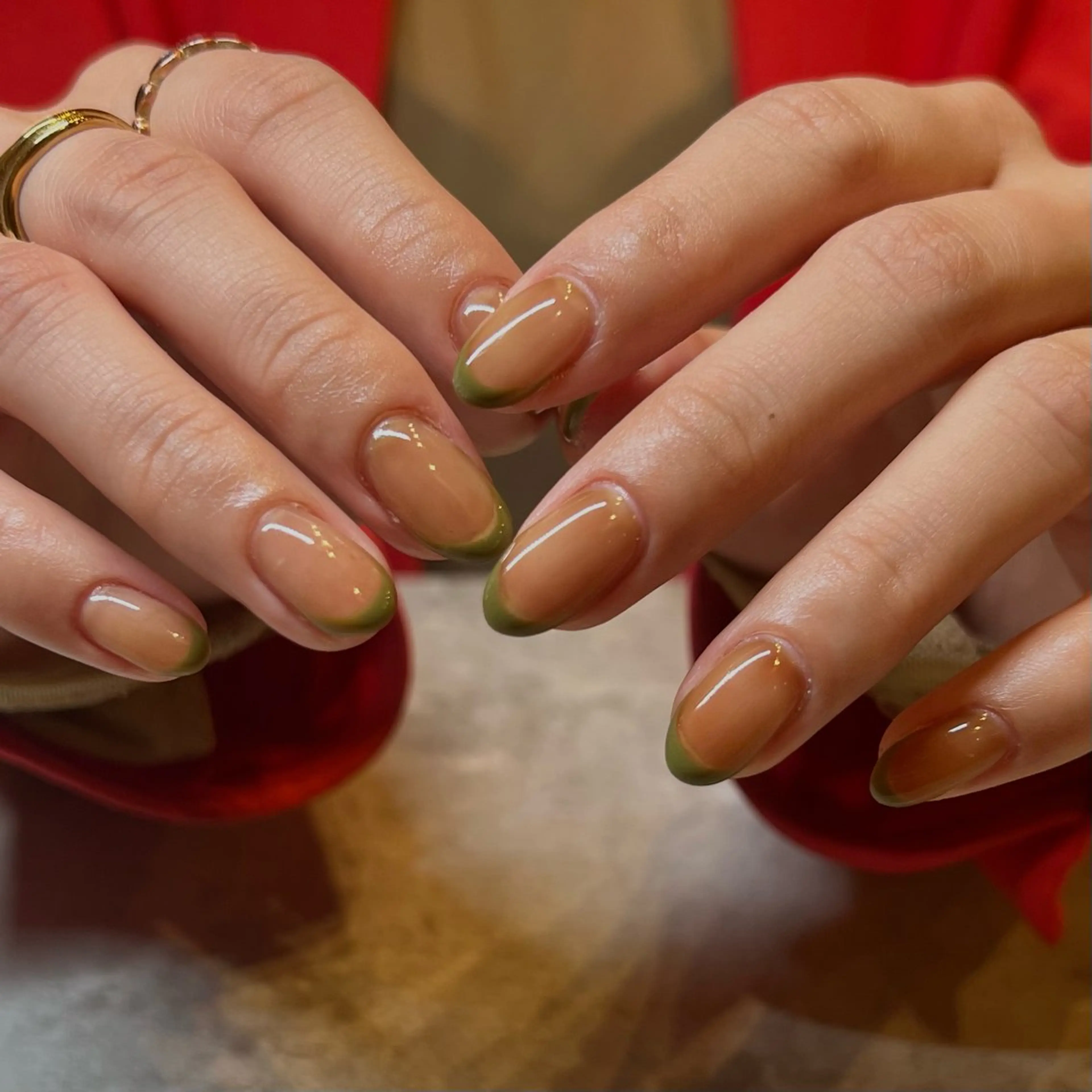 ネイル 長さ出し フレンチネイル ラメ(グリッター) ラメグラデーション ニュアンスネイル ハンドネイル cleo 中目黒店のネイルデザイン