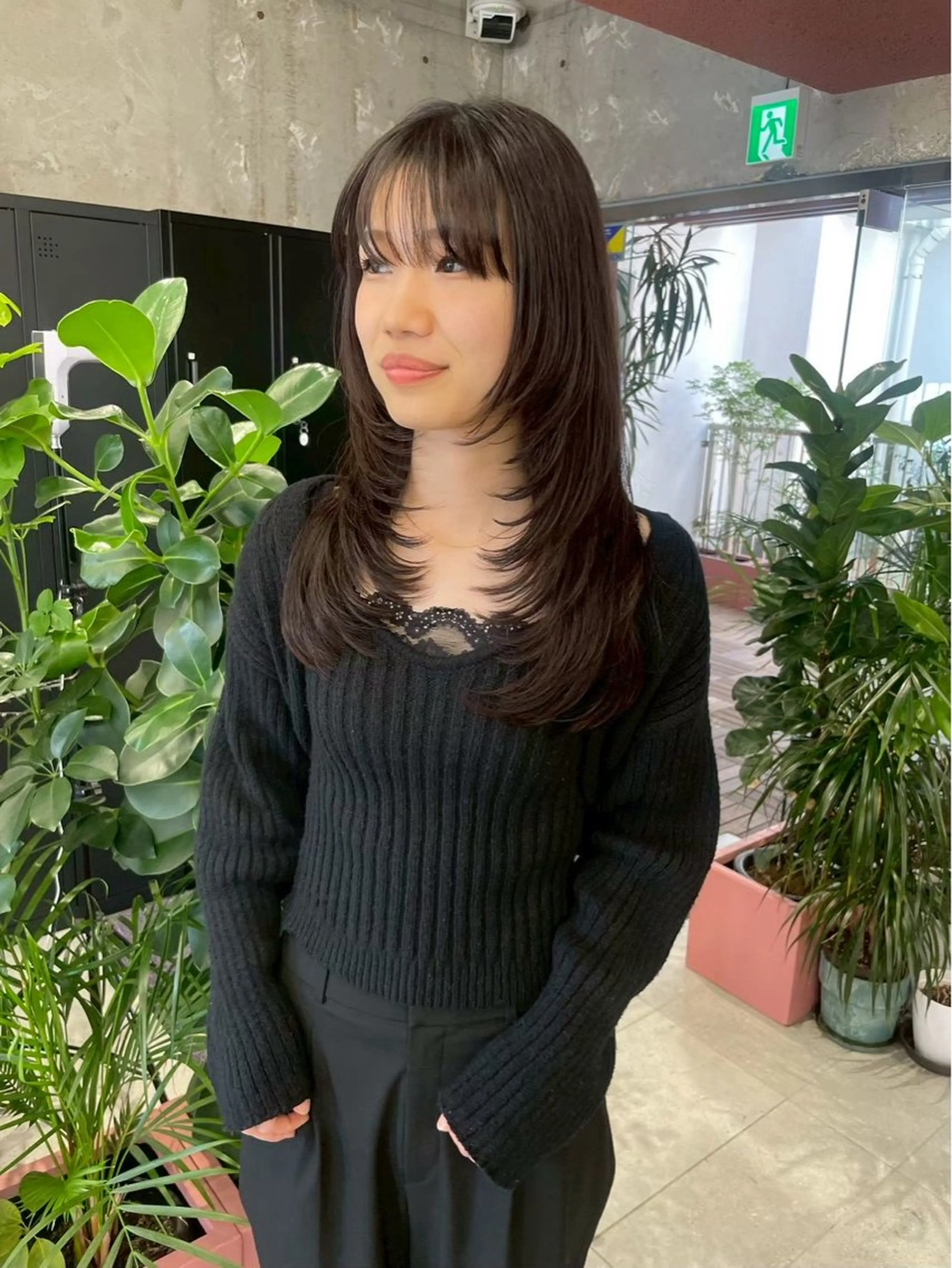 ロング カット トリートメント MIFA レイヤー／パーマのヘアスタイル