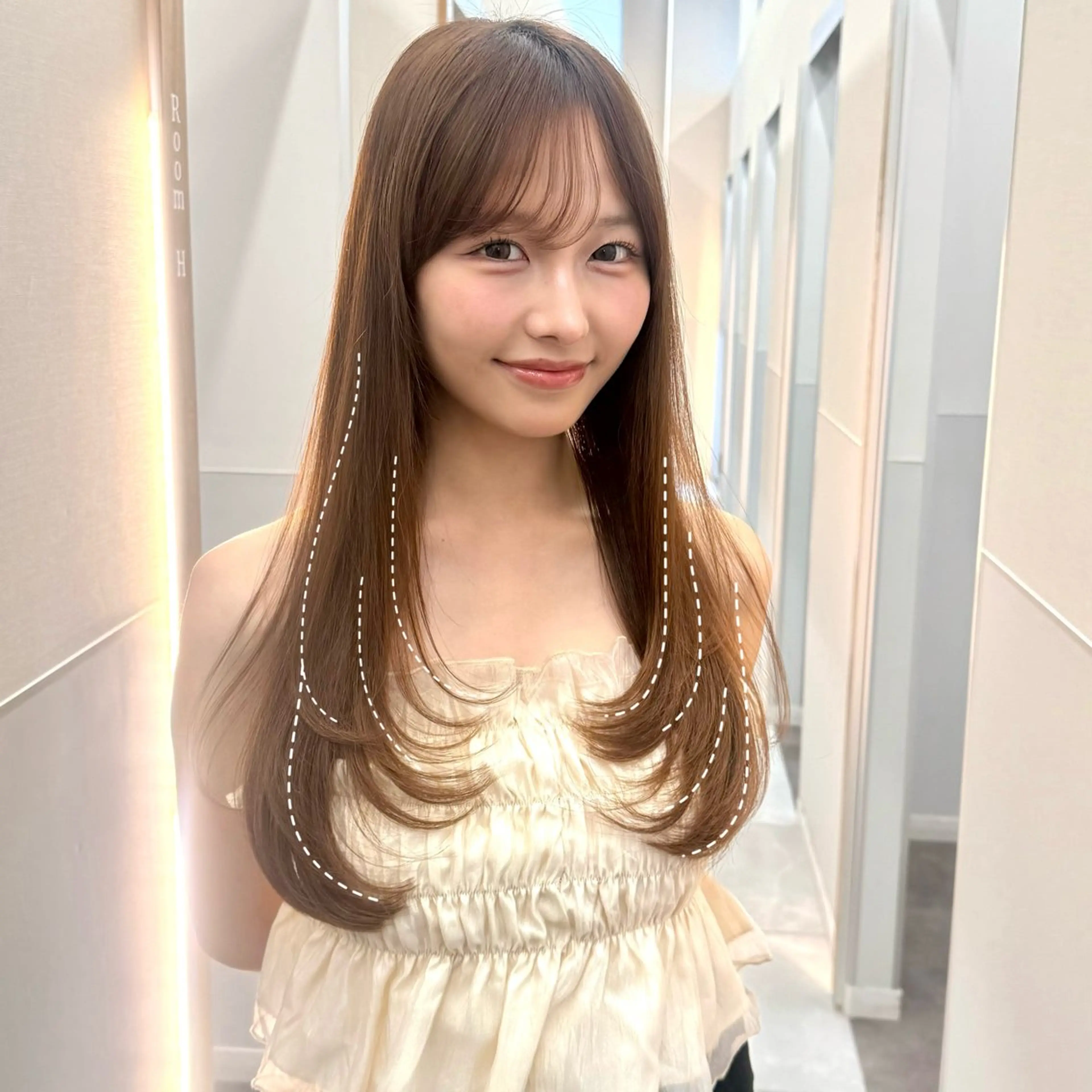 ロング カット ヘアカラー トリートメント SALOWIN銀座六丁目店所属・️🫧レイヤーカット 銀座/れいか️️🫧のヘアスタイル