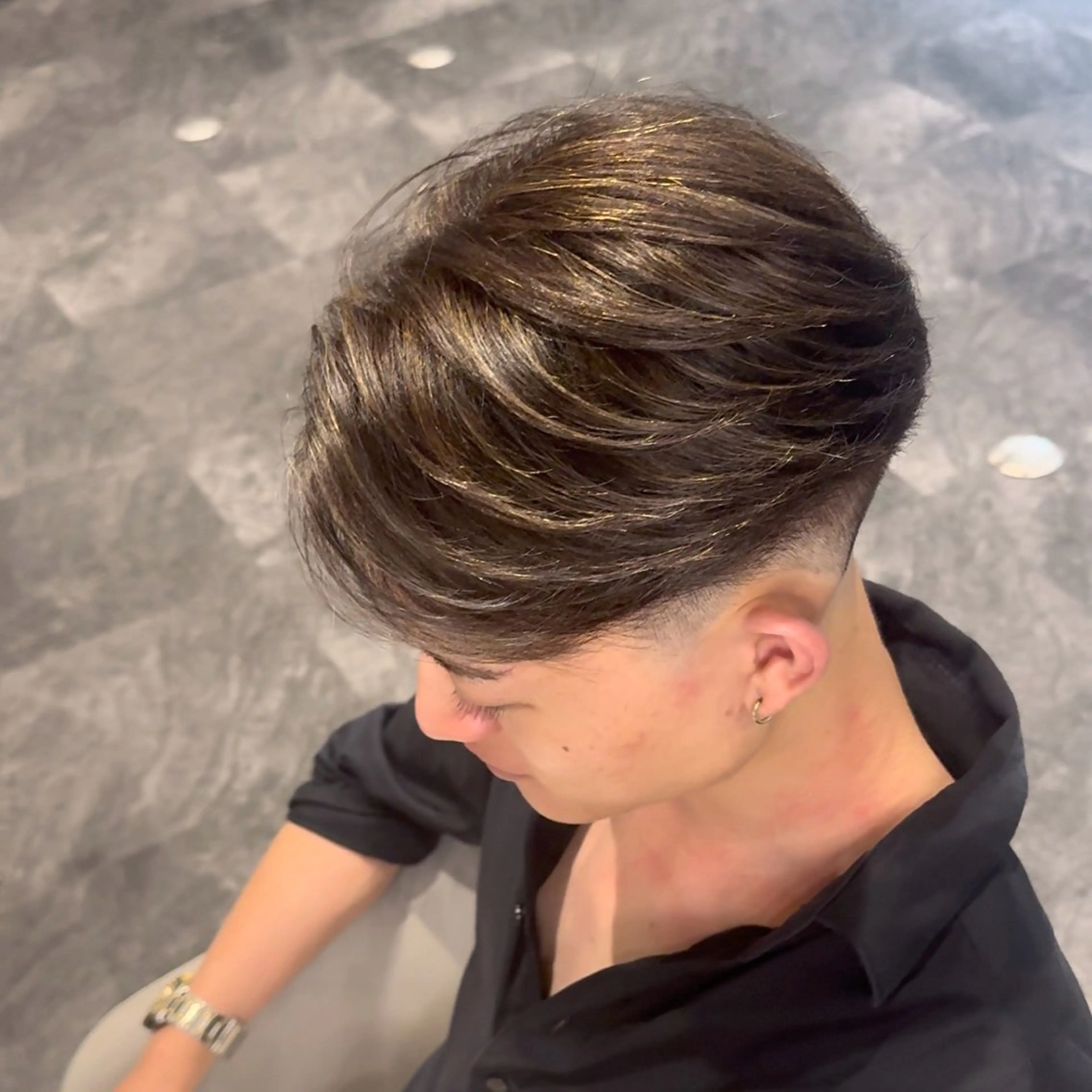 ショート メンズ メンズハイライト ハイライト 🇺🇸海外デザイン iCON TOKYOのヘアスタイル