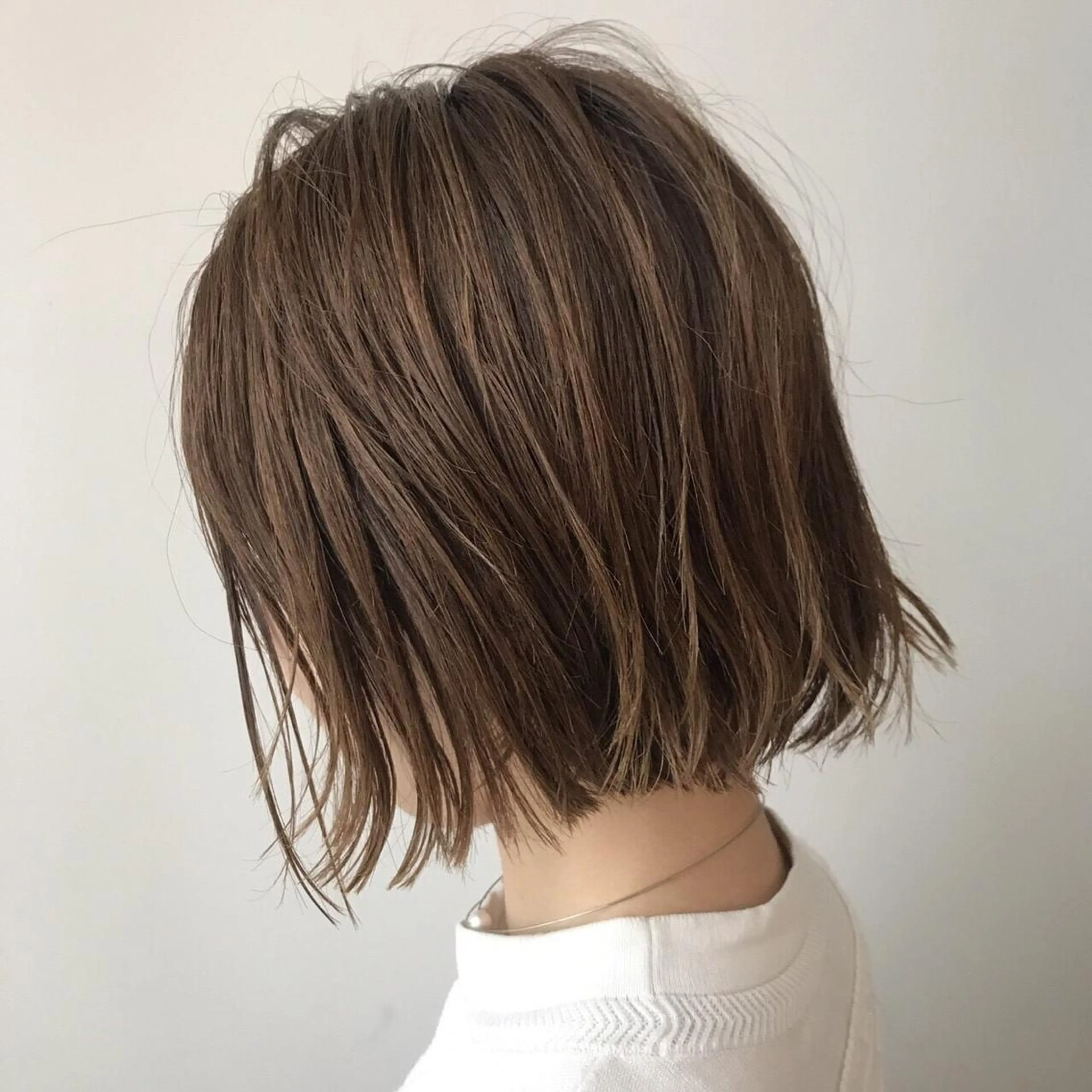 ミディアム 切りっぱなしボブ ボブ カット ヘアカラー 🌿椿 夢来🌿のヘアスタイル