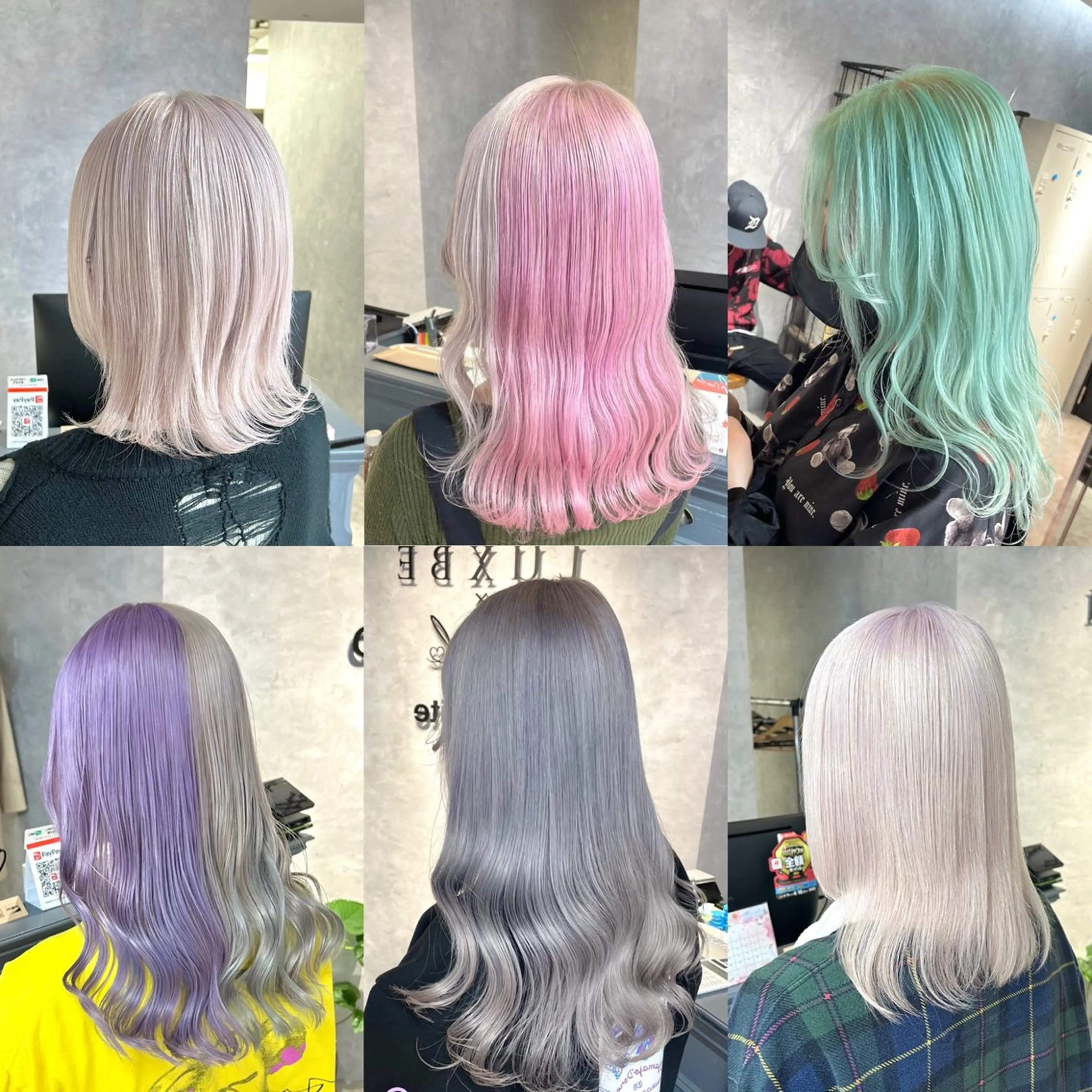 ミディアム カラー ブリーチ デザインカラー ダブルカラー インナーカラー ヘアカラー トリートメント ブリーチ&エクステ 🥀ケアカラー特化のヘアスタイル