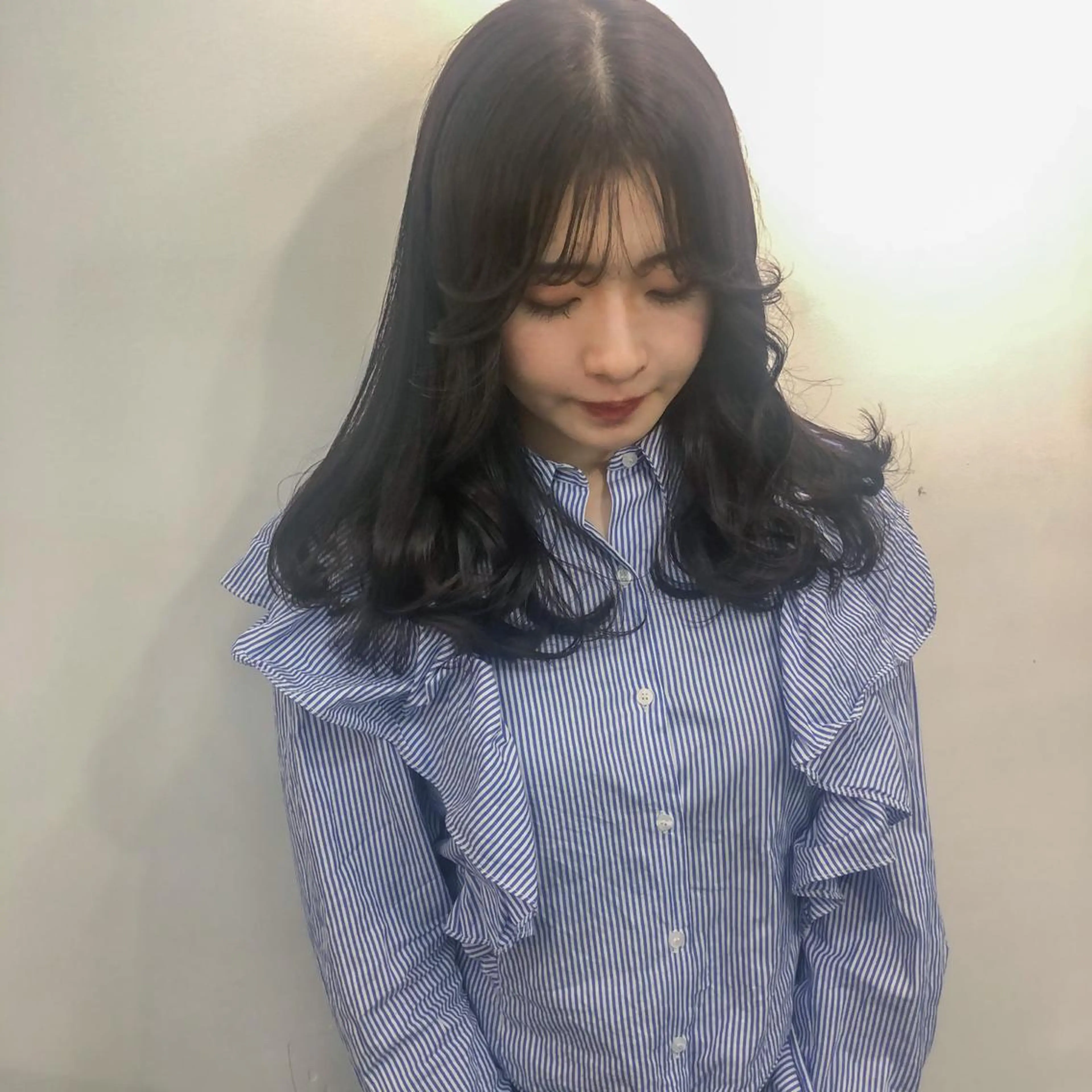 セミロング カラー 💗💗韓国レイヤー yu-ki💗💗のヘアスタイル