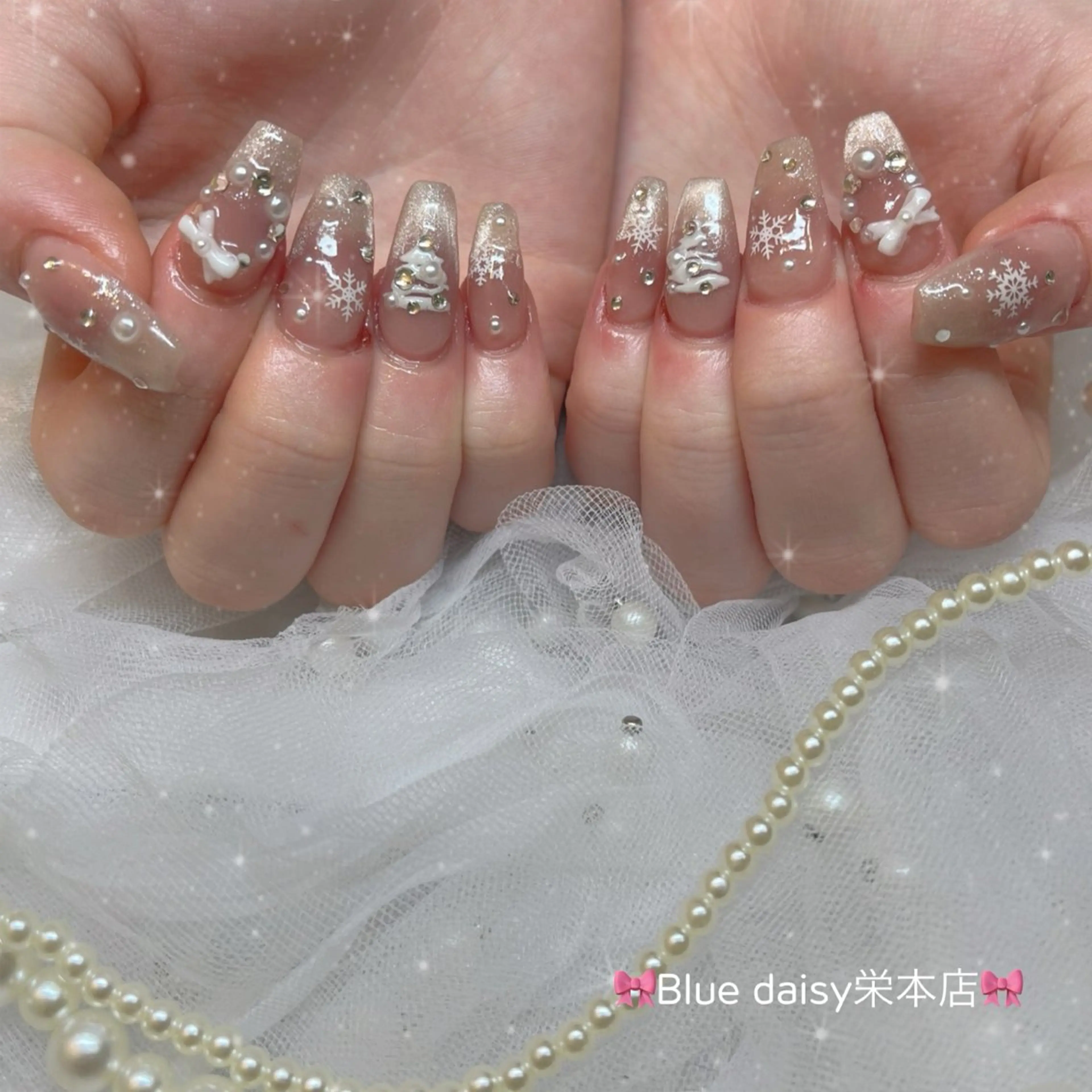 ネイル チークネイル マグネットネイル ハンドネイル BlueDaisy 栄本店のネイルデザイン