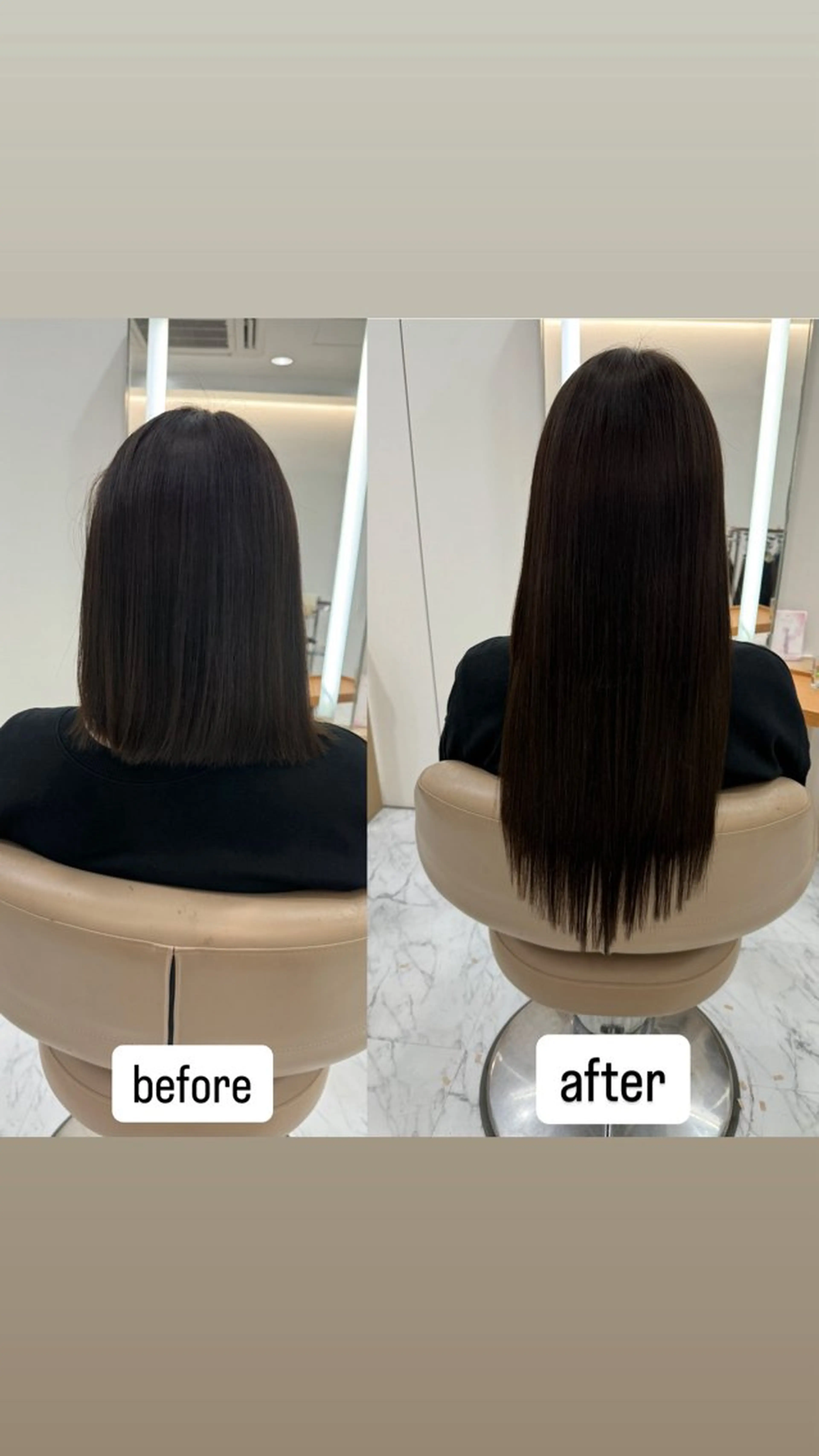 セミロング シールエクステ エクステ 韓国風ヘア 濱川響太レディース カットモデルのヘアスタイル