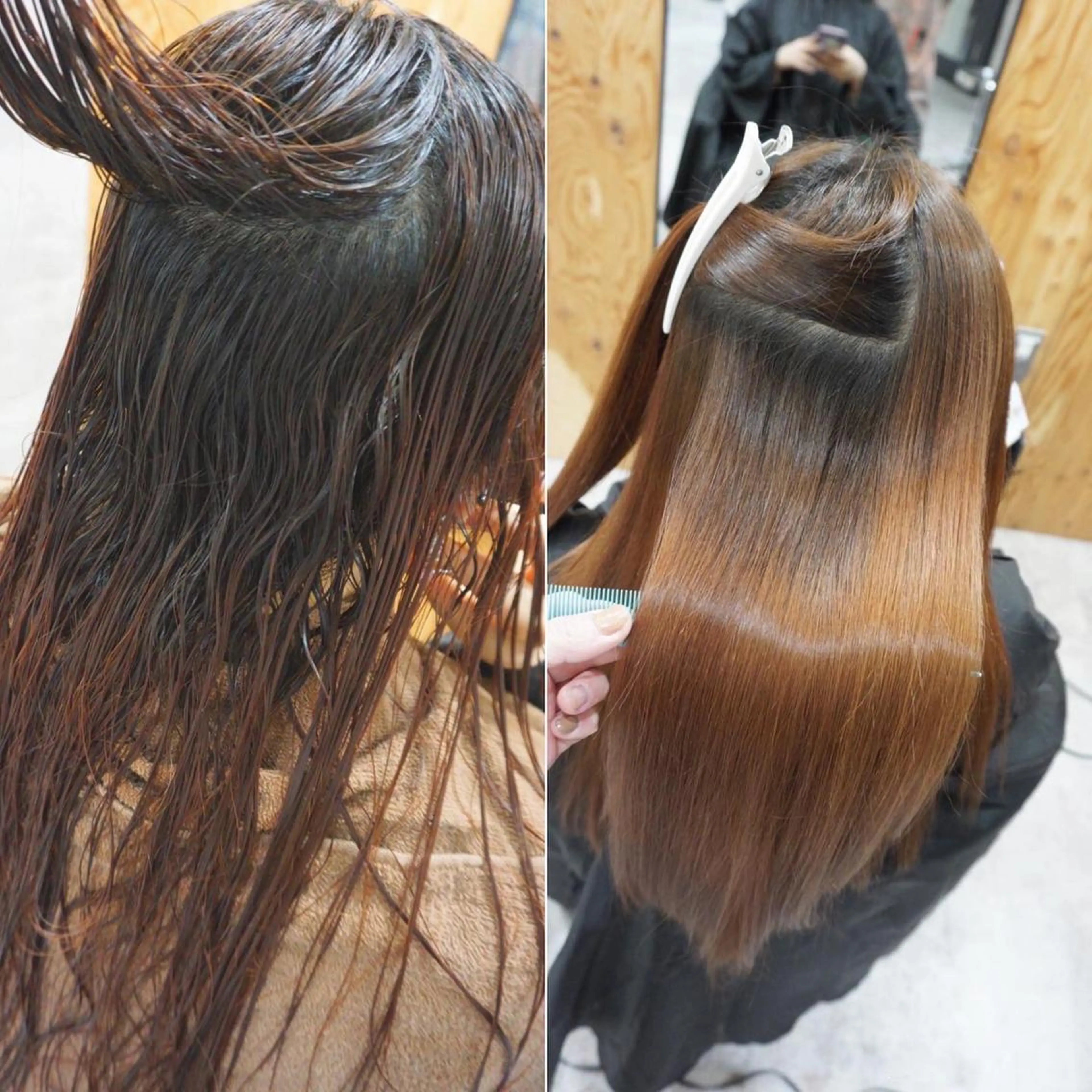 ロング 髪質改善 縮毛矯正 rei カットモデル募集中のヘアスタイル