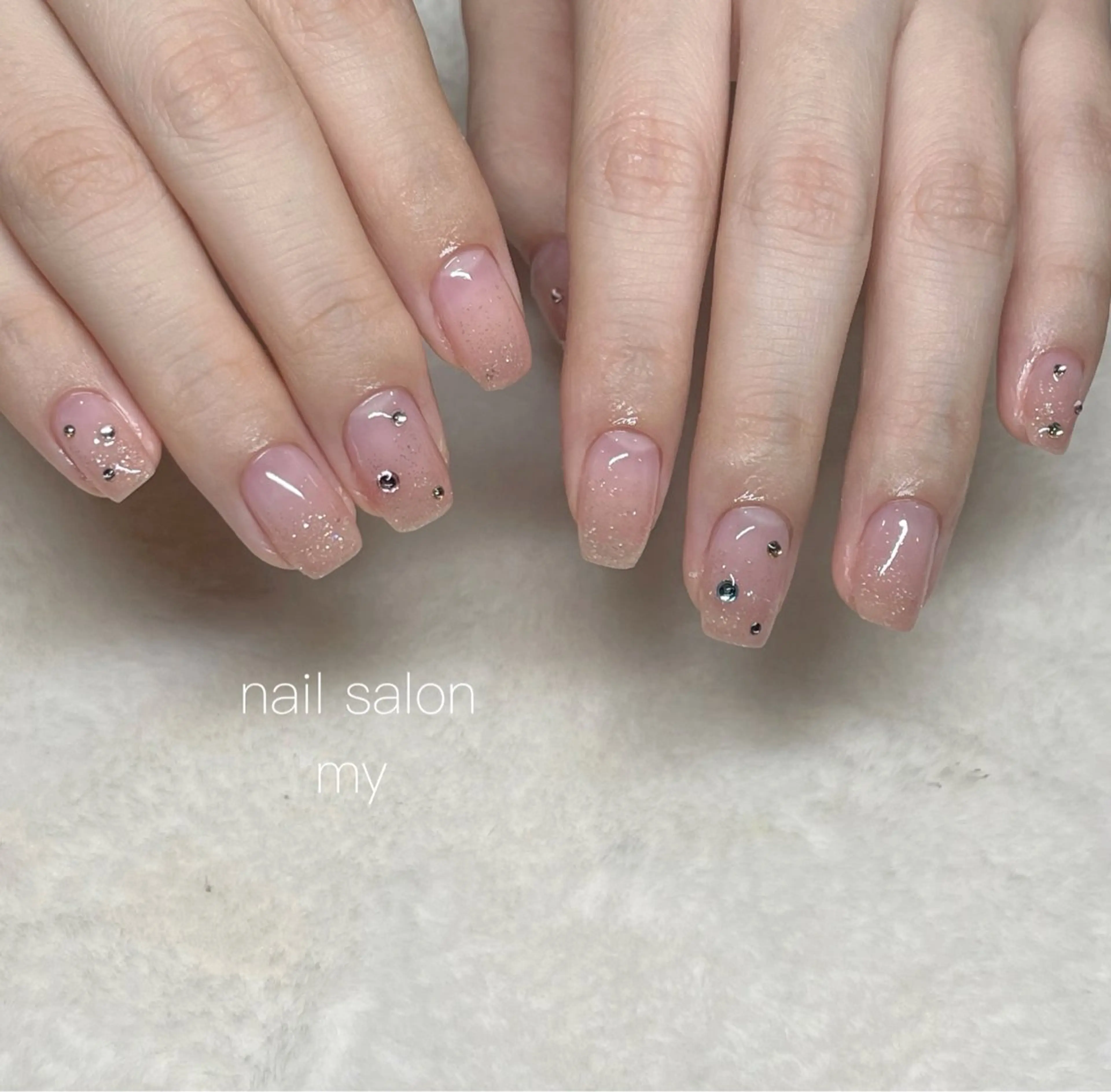 ネイル 韓国ネイル ニュアンスネイル ワンホンネイル NailSalon MYのネイルデザイン