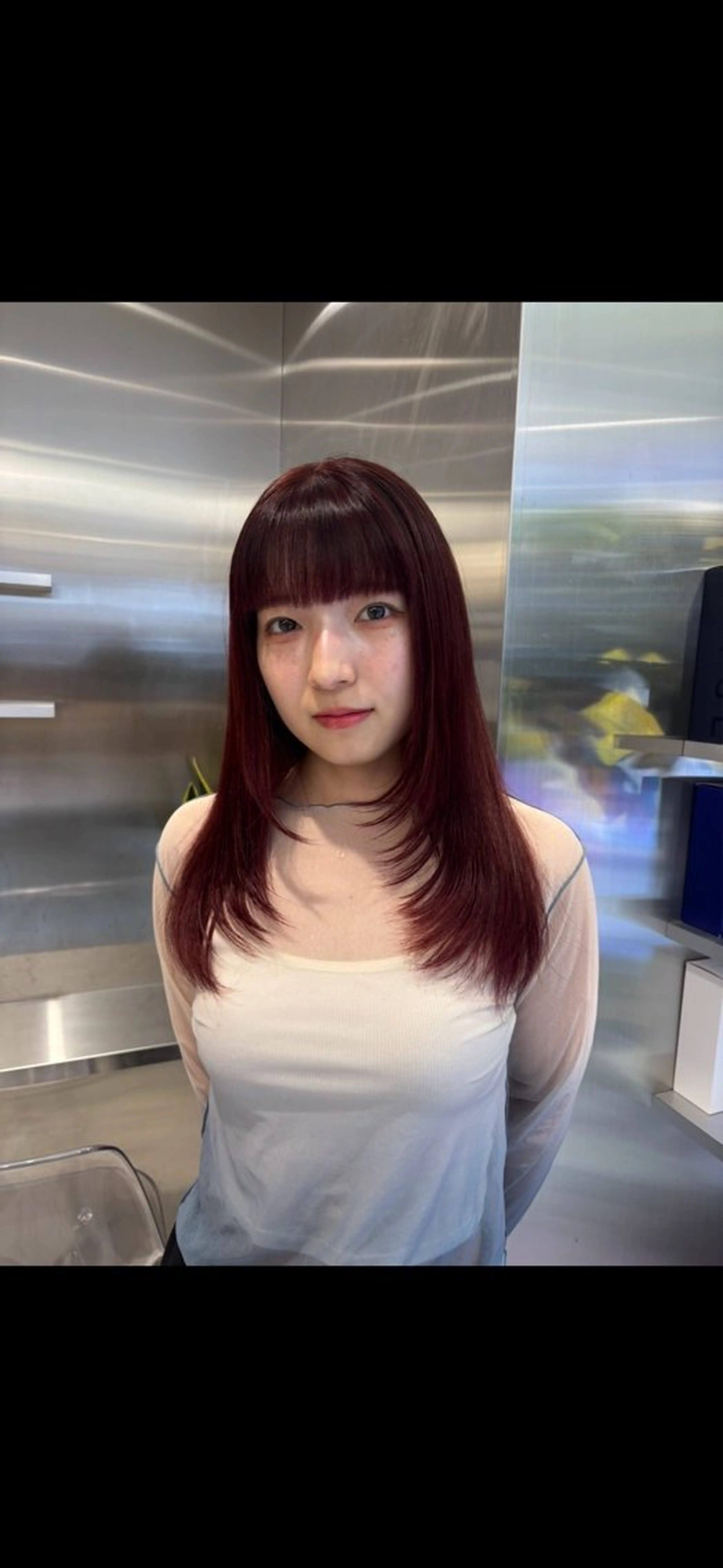 ロング カラー ブリーチ ケアブリーチ デザインカラー ダブルカラー イヤリングカラー 酸性ストレート /ハイトーン/つばさのヘアスタイル