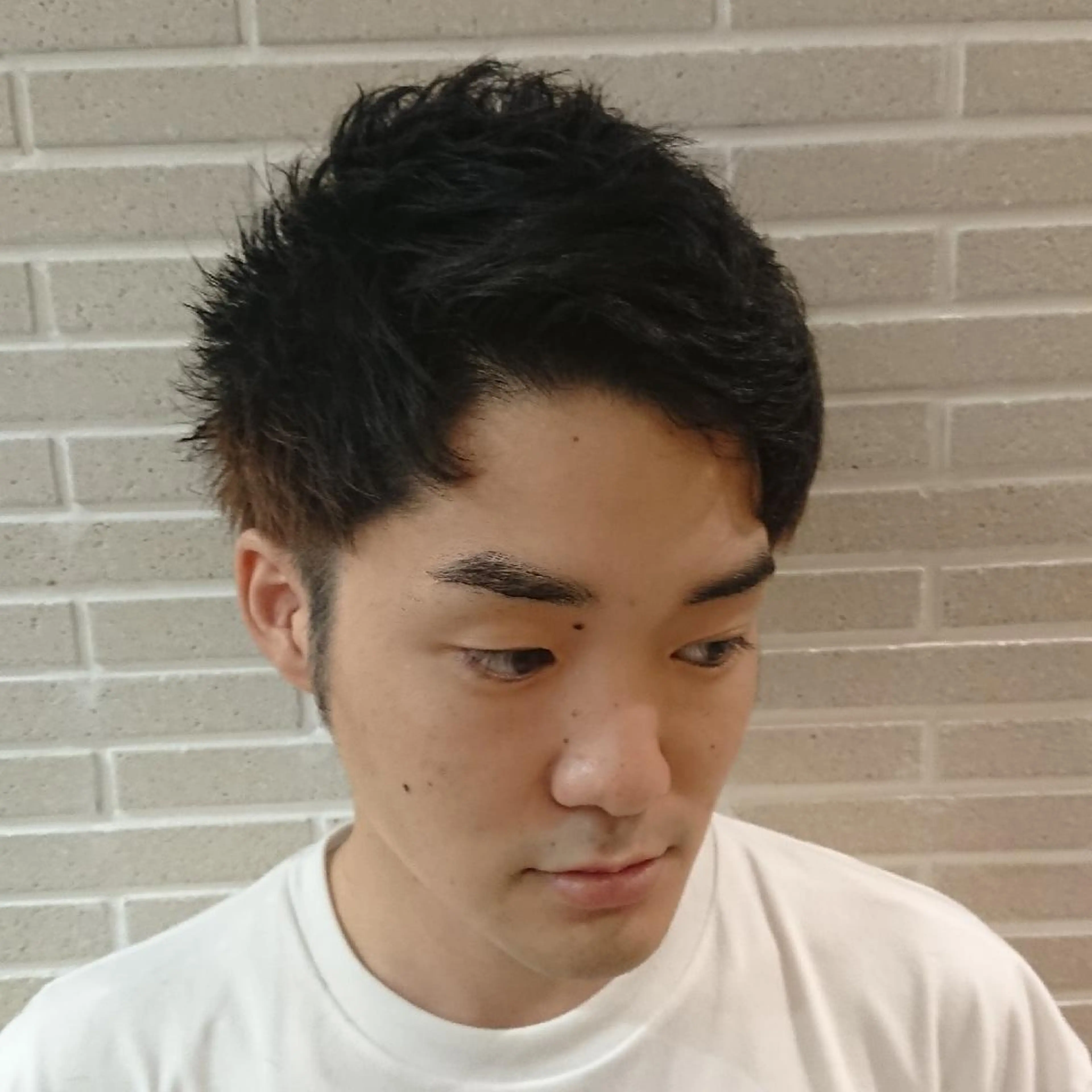 メンズ カラー アップバング メンズブリーチ マッシュ メンズパーマ ブリーチ カット ヘアカラー ブリーチ/ヘアケア/ 艶髪/イギチハルのヘアスタイル