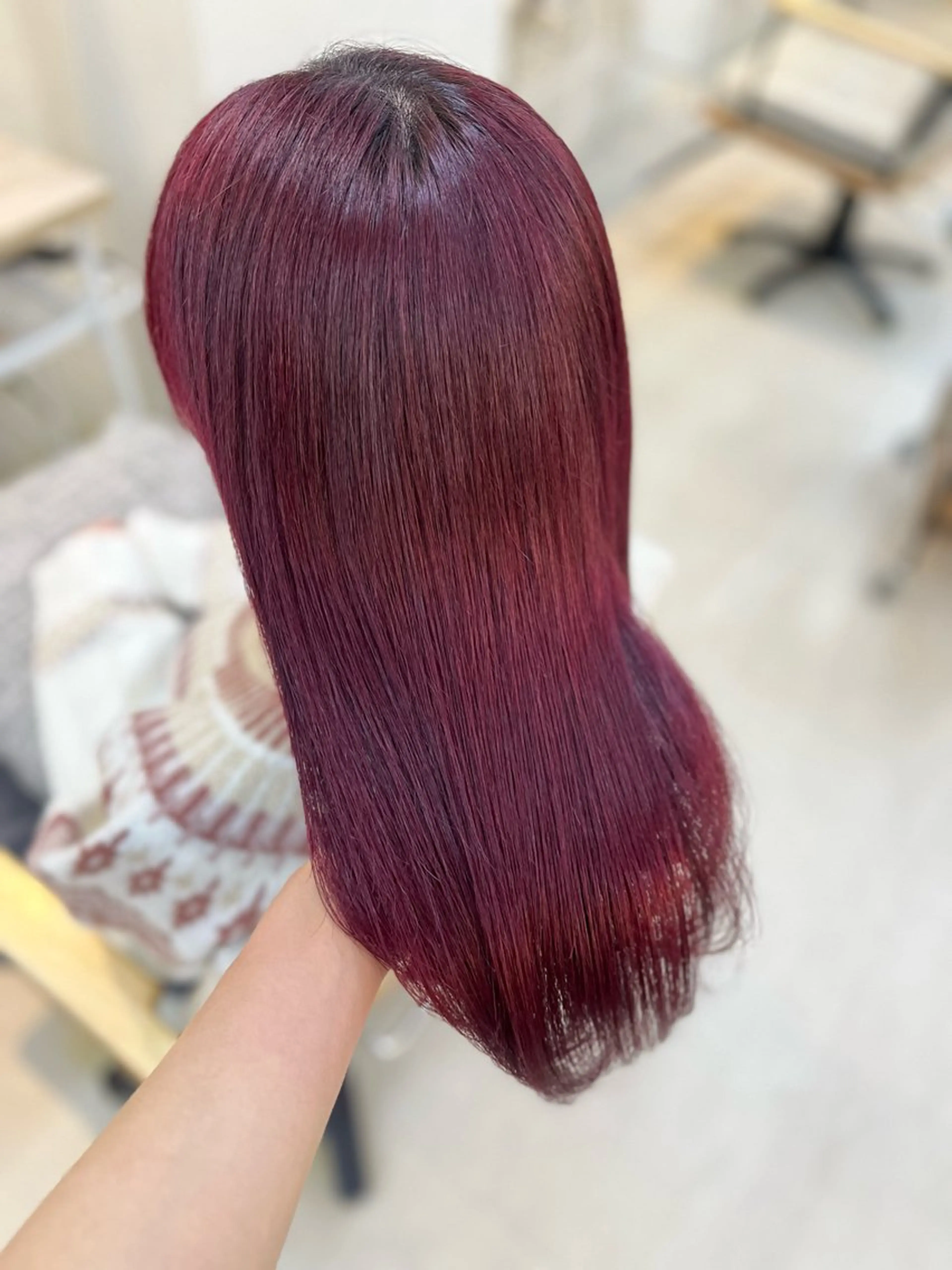 セミロング カラー Lamp 柏 山口 か乃 ブリーチカラーのヘアスタイル