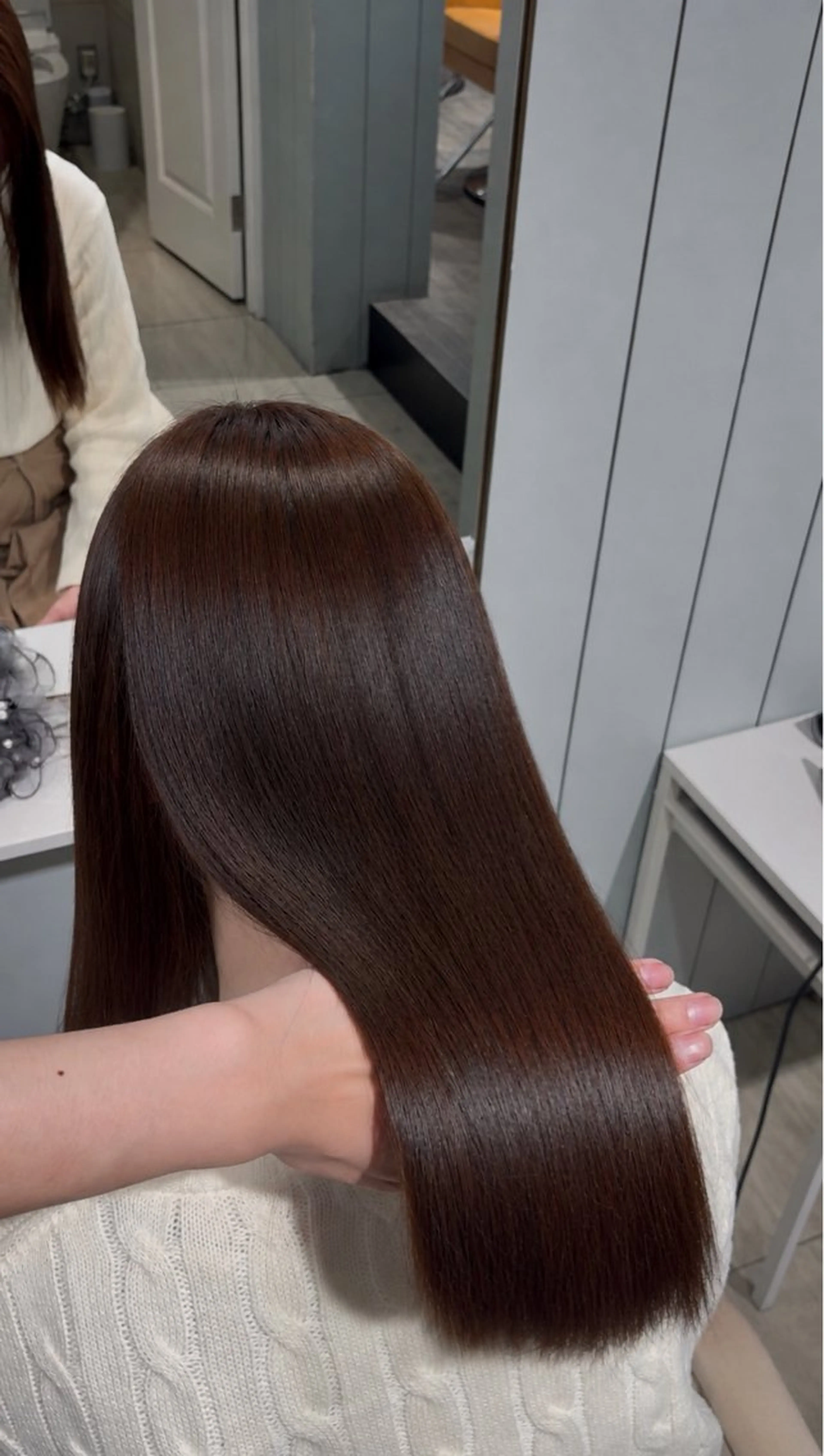 セミロング カラー 縮毛矯正 ヘアカラー 縮毛矯正 酸性縮毛矯正/ 髪質改善/信之介のヘアスタイル