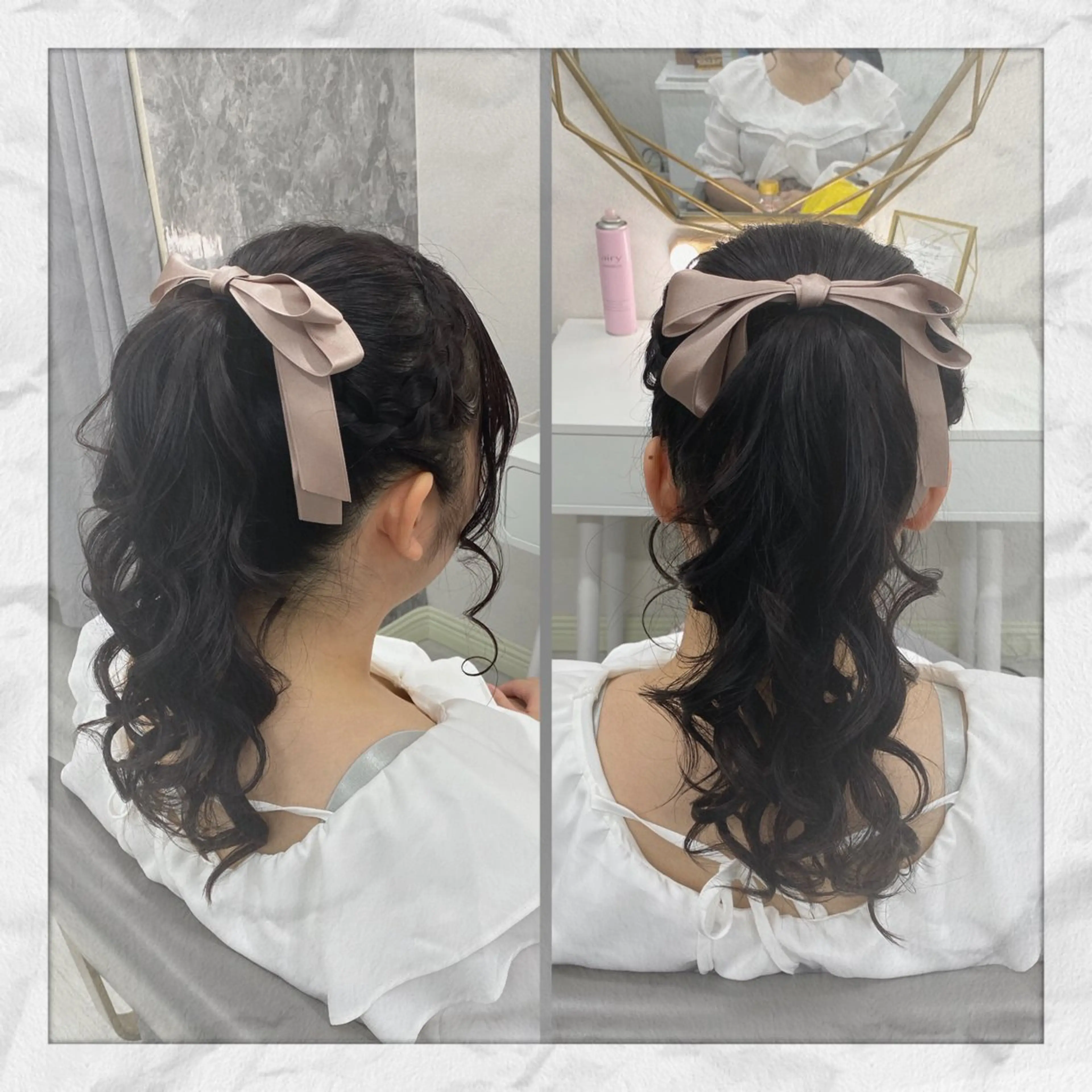 セミロング ヘアアレンジ ヘアセット ヘアセット/着付け 𓇼 まつもと𓇼のその他イメージ