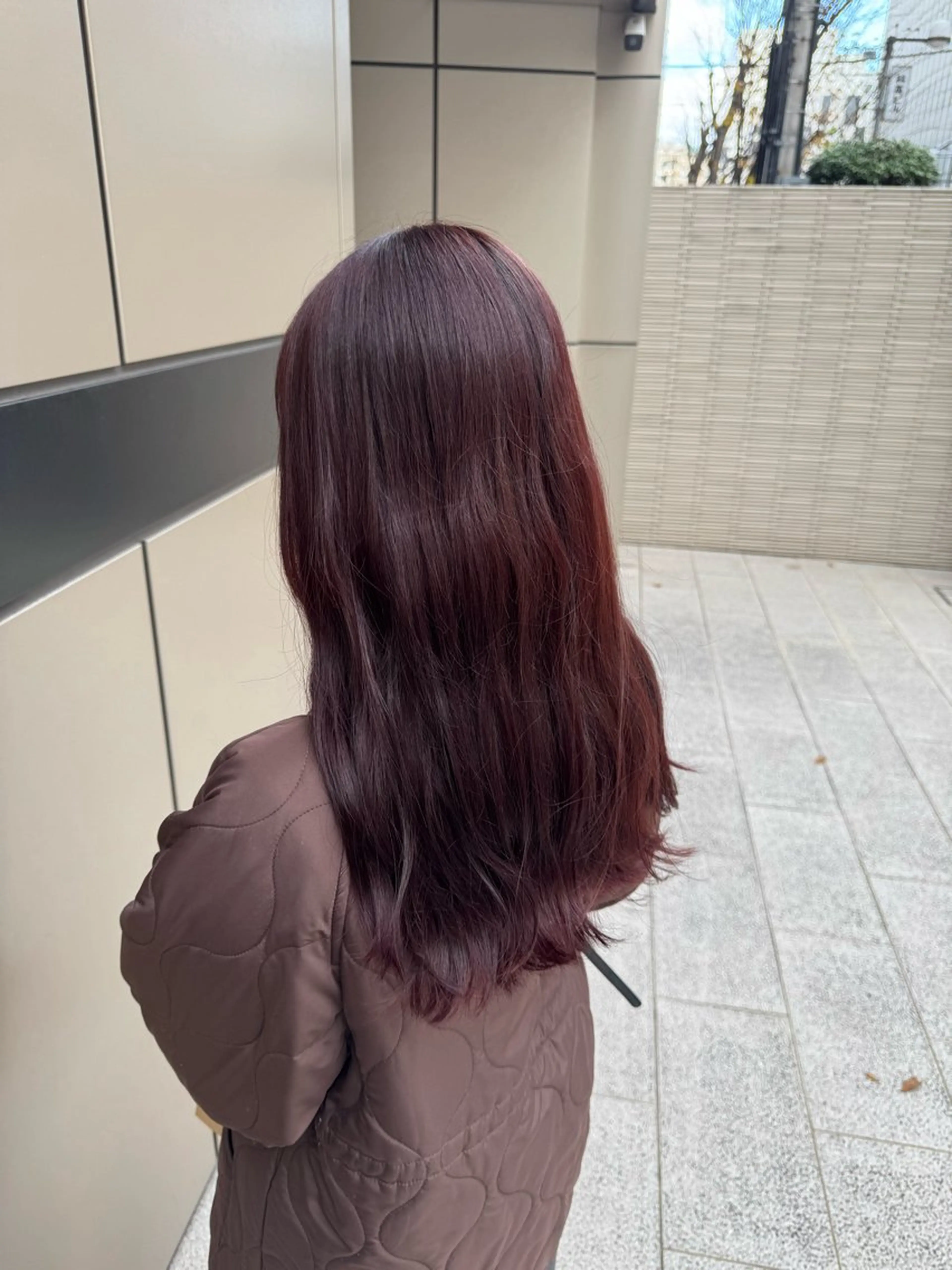 ロング パープルカラー カット ヘアカラー トリートメント 縮毛矯正/ボブ✨ 𝑨𝒀𝑼🎀のヘアスタイル