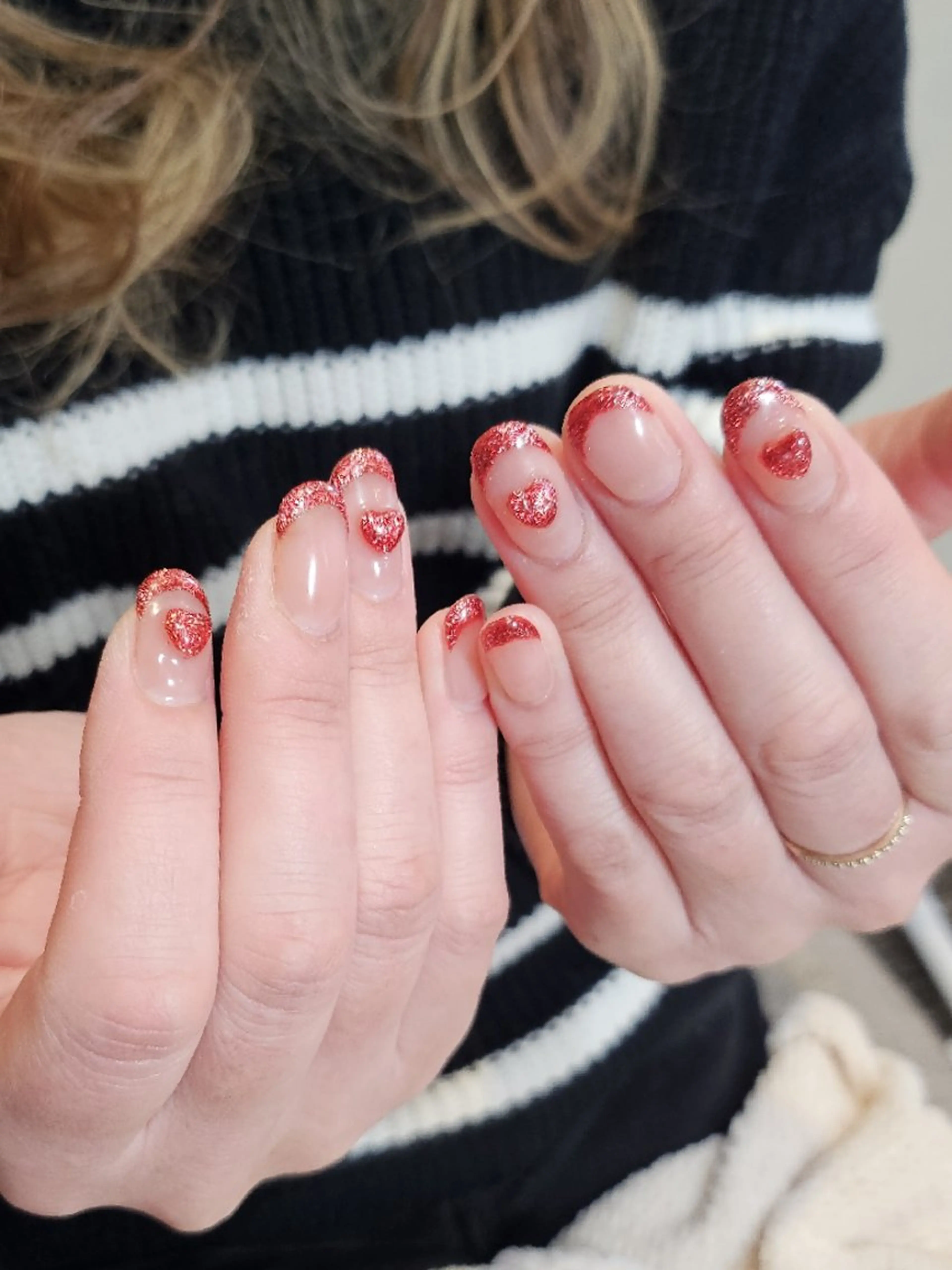 ネイル フレンチネイル マグネットネイル マグネットフレンチ plus j ゆう˚ʚ♡ɞ˚のネイルデザイン