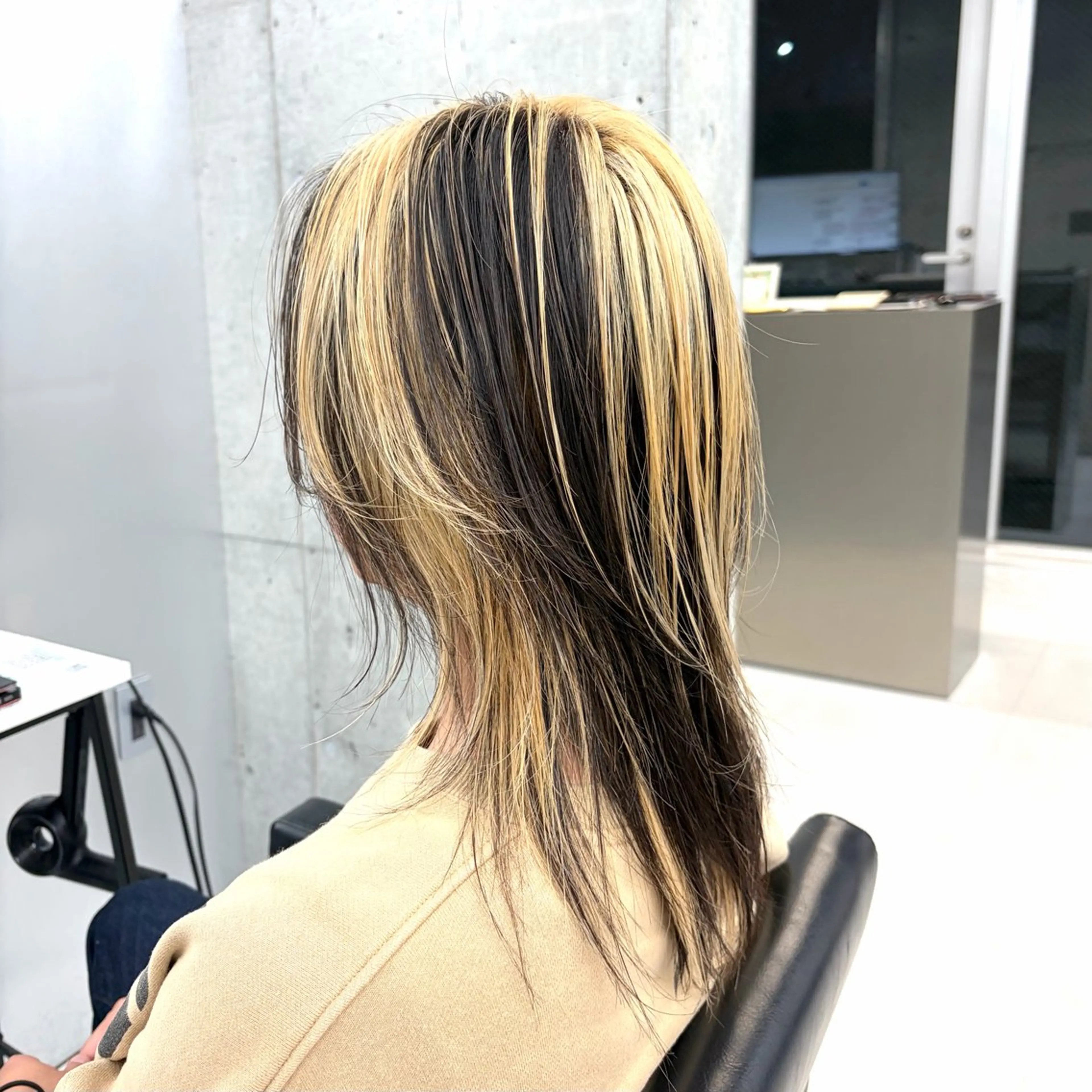 セミロング カラー カット ヘアカラー トリートメント ʜᴀʀᴜᴋᴀ♱メンズ ウルフ/ブリーチのヘアスタイル