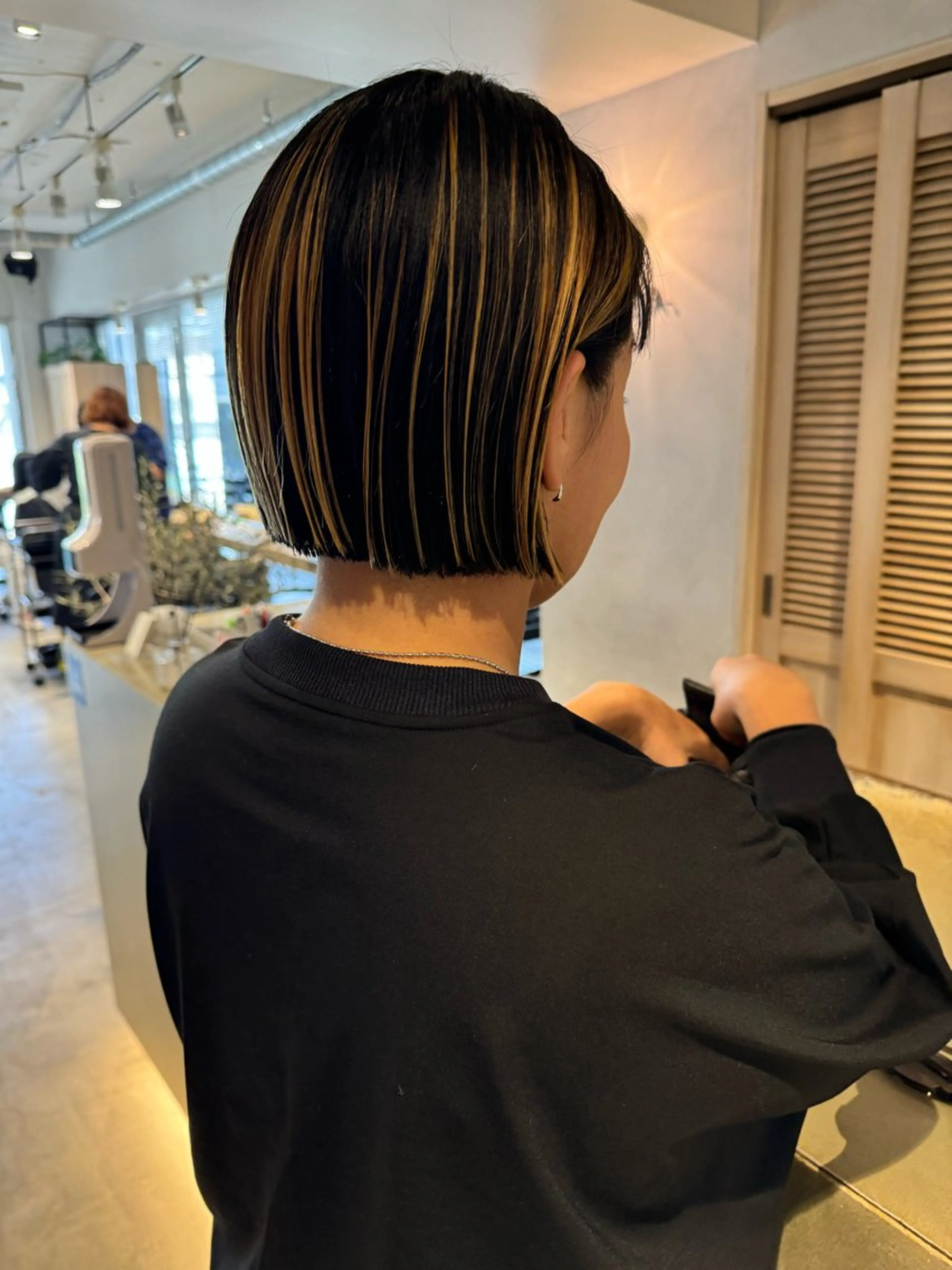 ショート 切りっぱなしボブ ボブ 透明感カラー/似合わ せカット/大島実加永のヘアスタイル