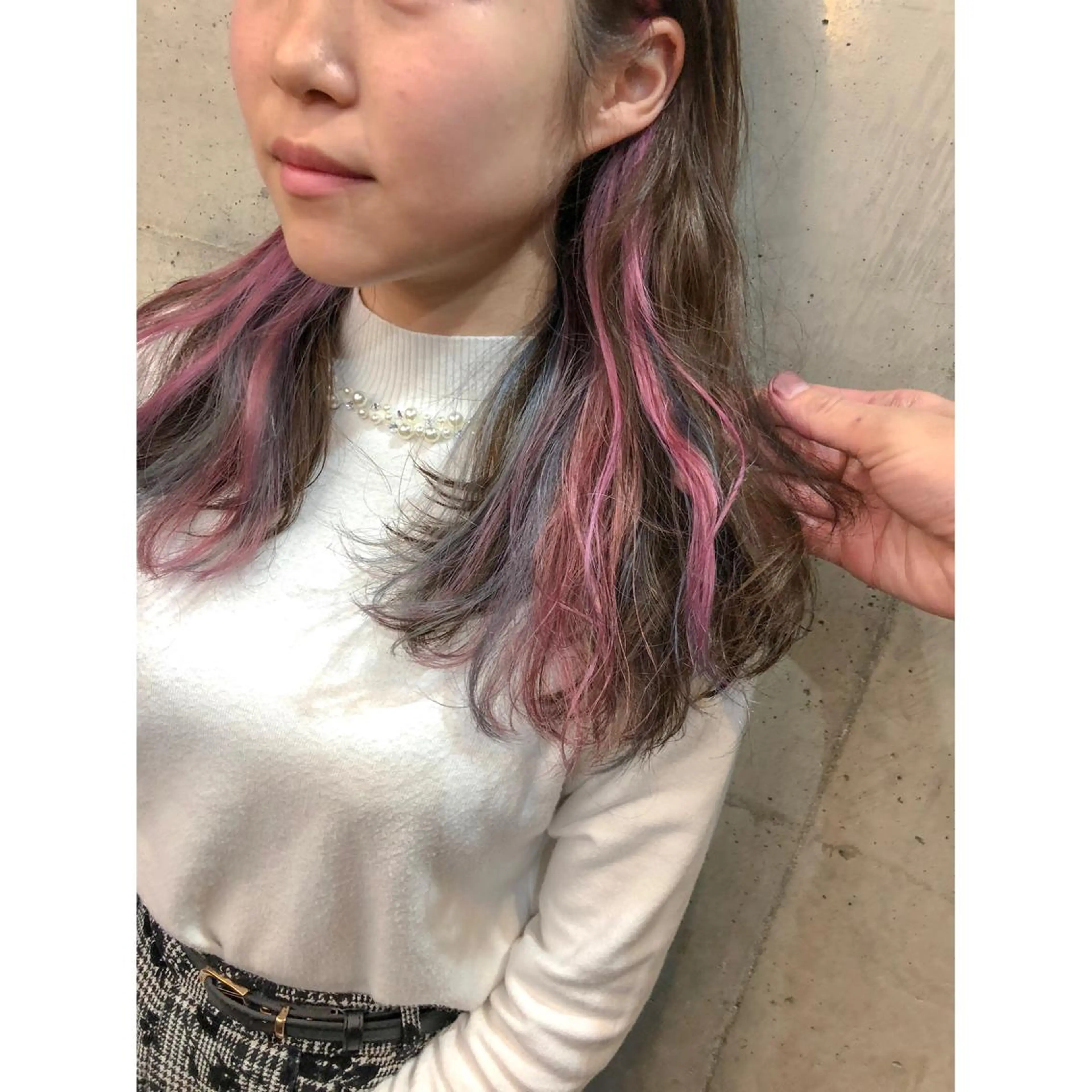 ミディアム カラー ユニコーンカラー カット ヘアカラー トリートメント ヘアセット センスをお届けします 大谷将生infpのヘアスタイル