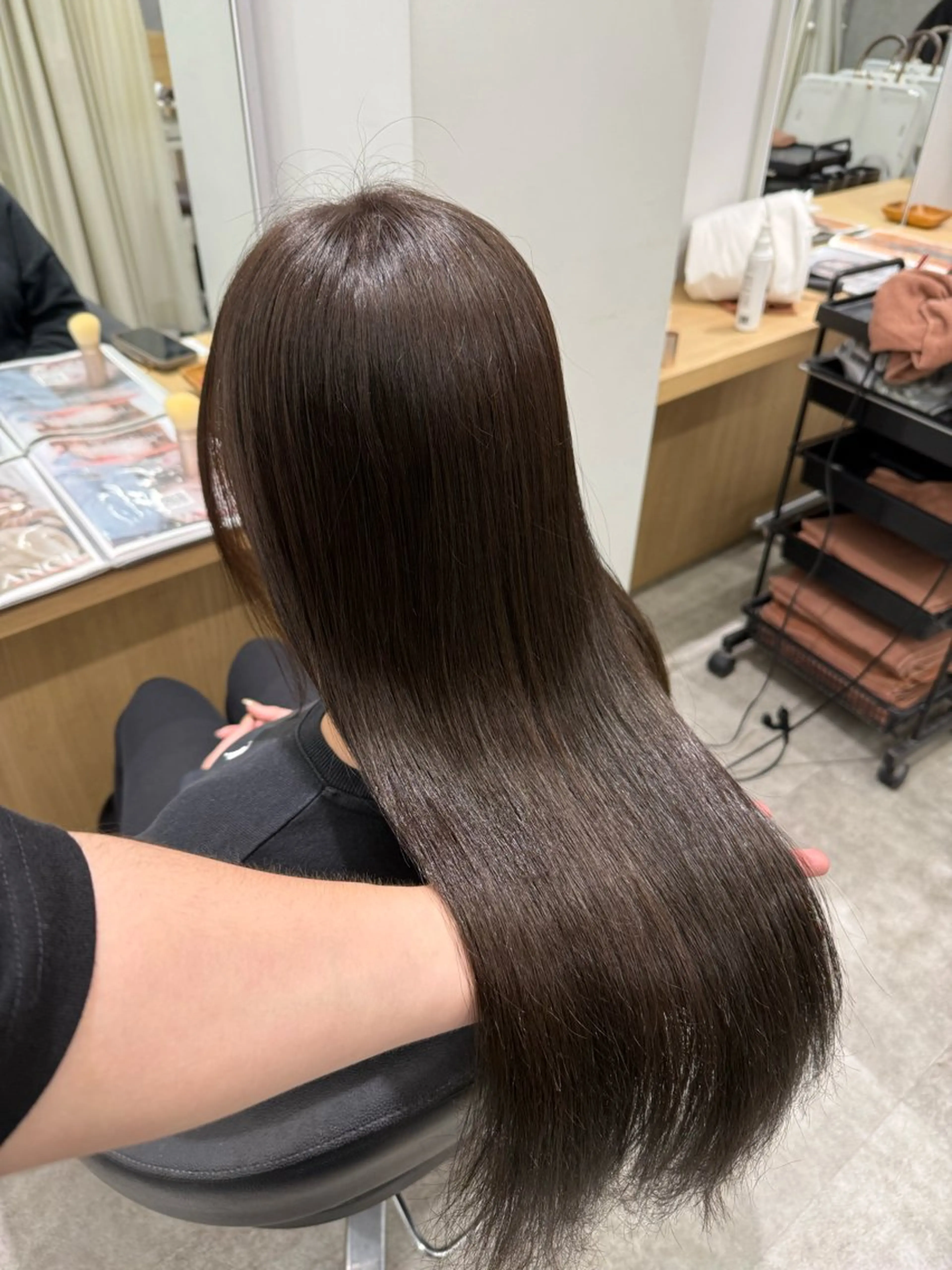 ロング カラー 髪質改善 トリートメント ヘアカラー トリートメント 巻ける髪質改善🫧ハ イライト/永田汰伊智のヘアスタイル