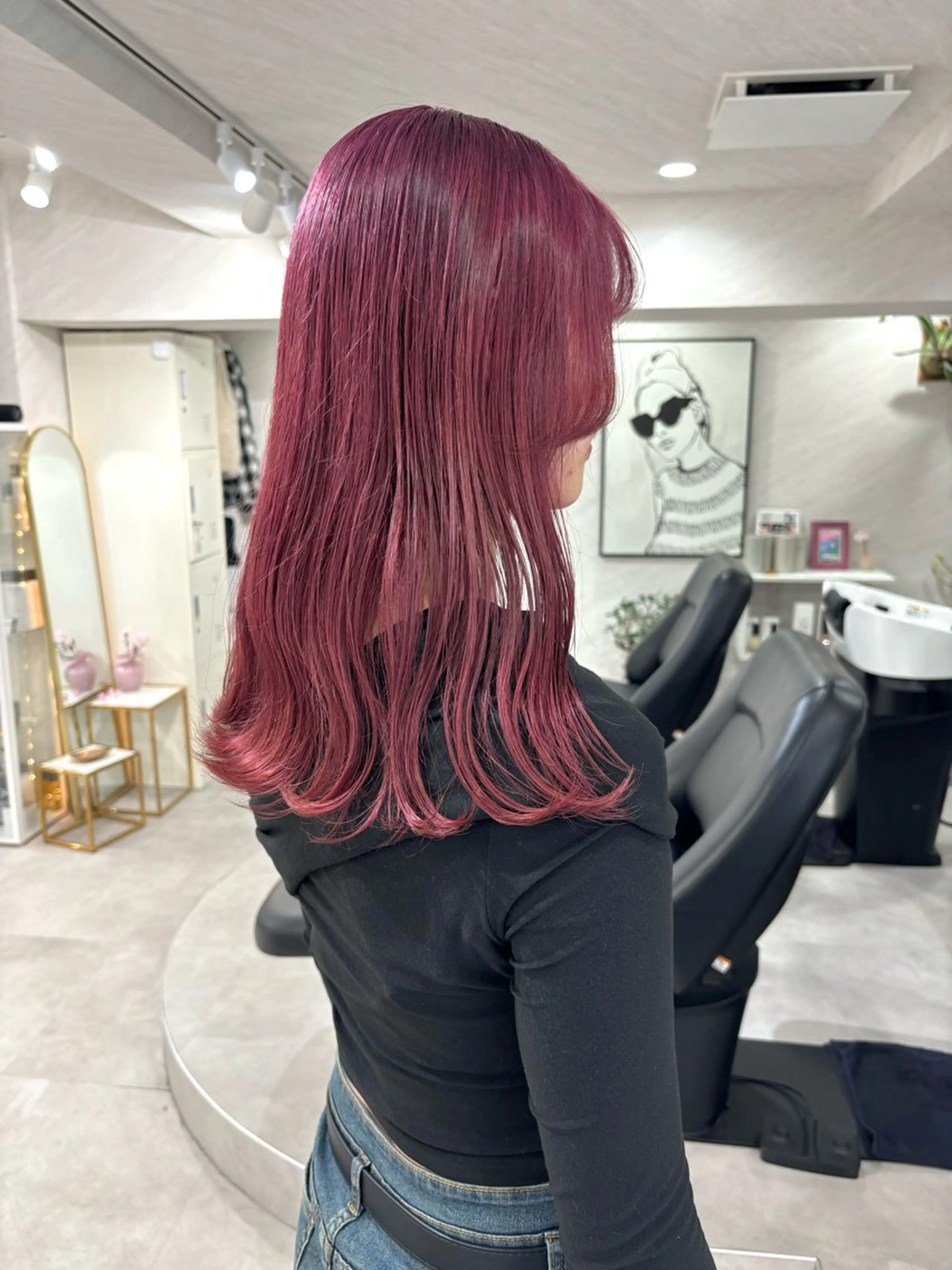 ミディアム ヘアカラー 🌸インナーカラー 🌸藤井春華のヘアスタイル