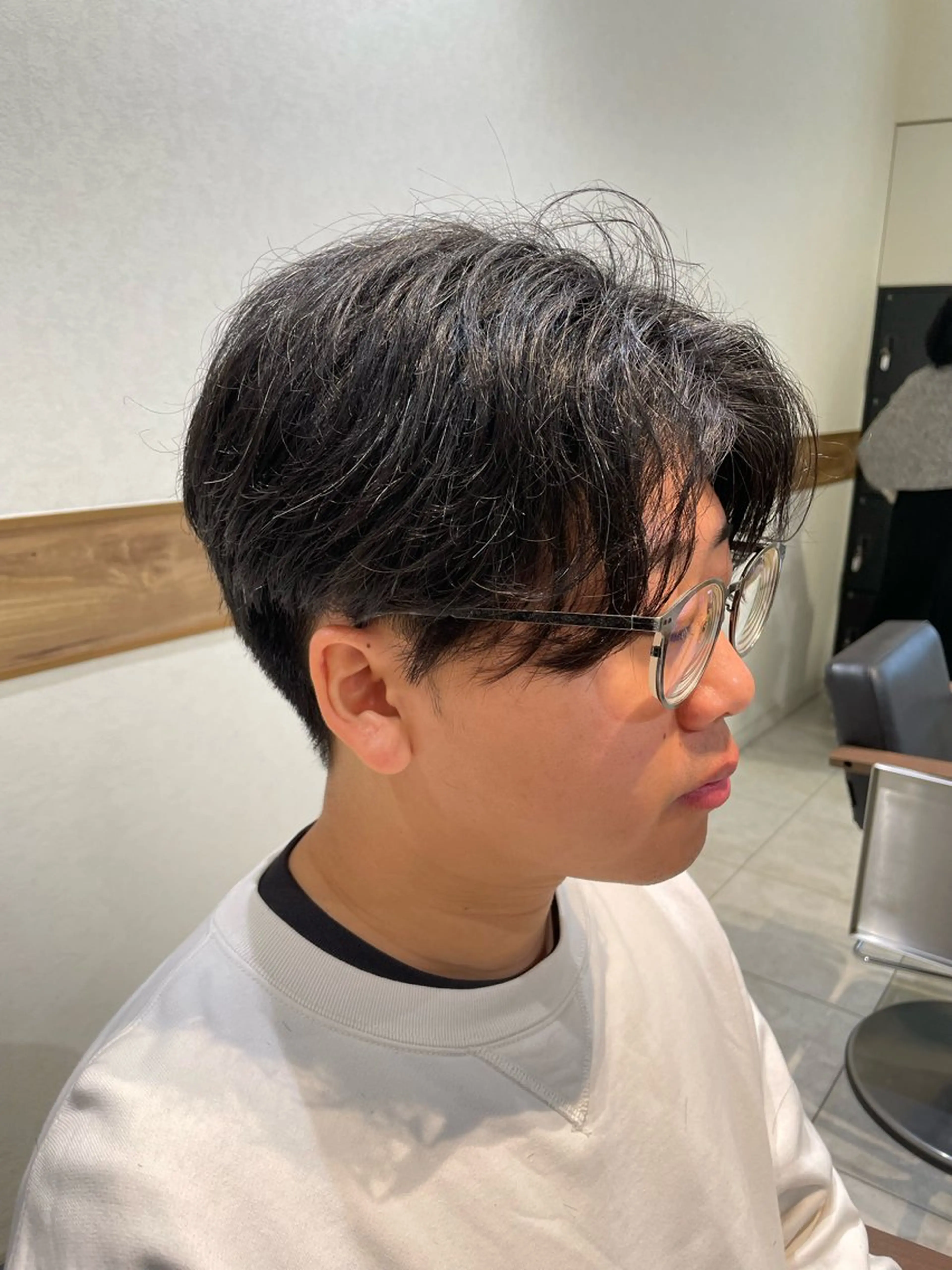 セミロング メンズ得意✂︎ 磯野歩夢のヘアスタイル