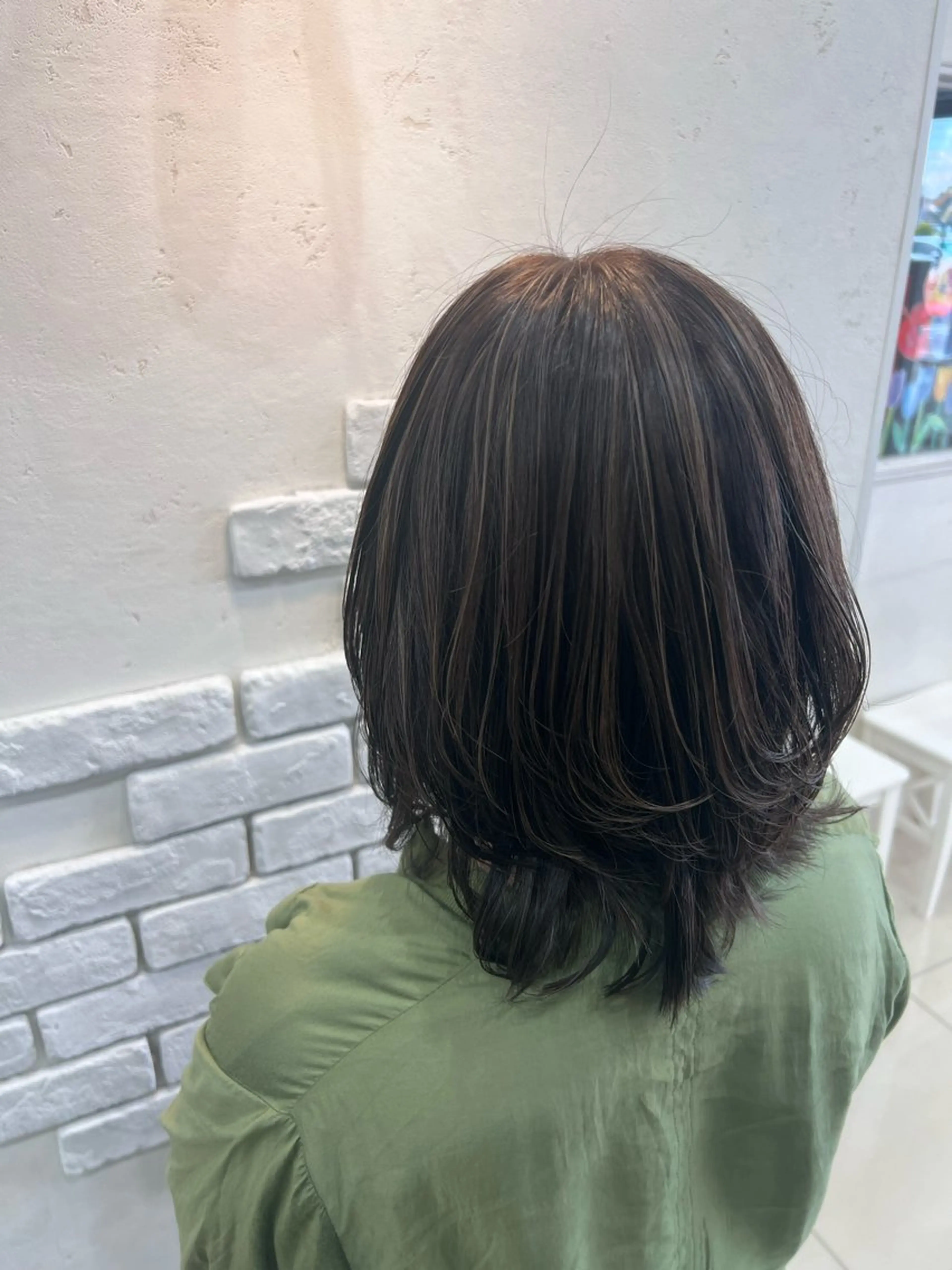 ミディアム カラー ヘアカラー 太白区/白髪ぼかし ハイライト/千葉達人のヘアスタイル