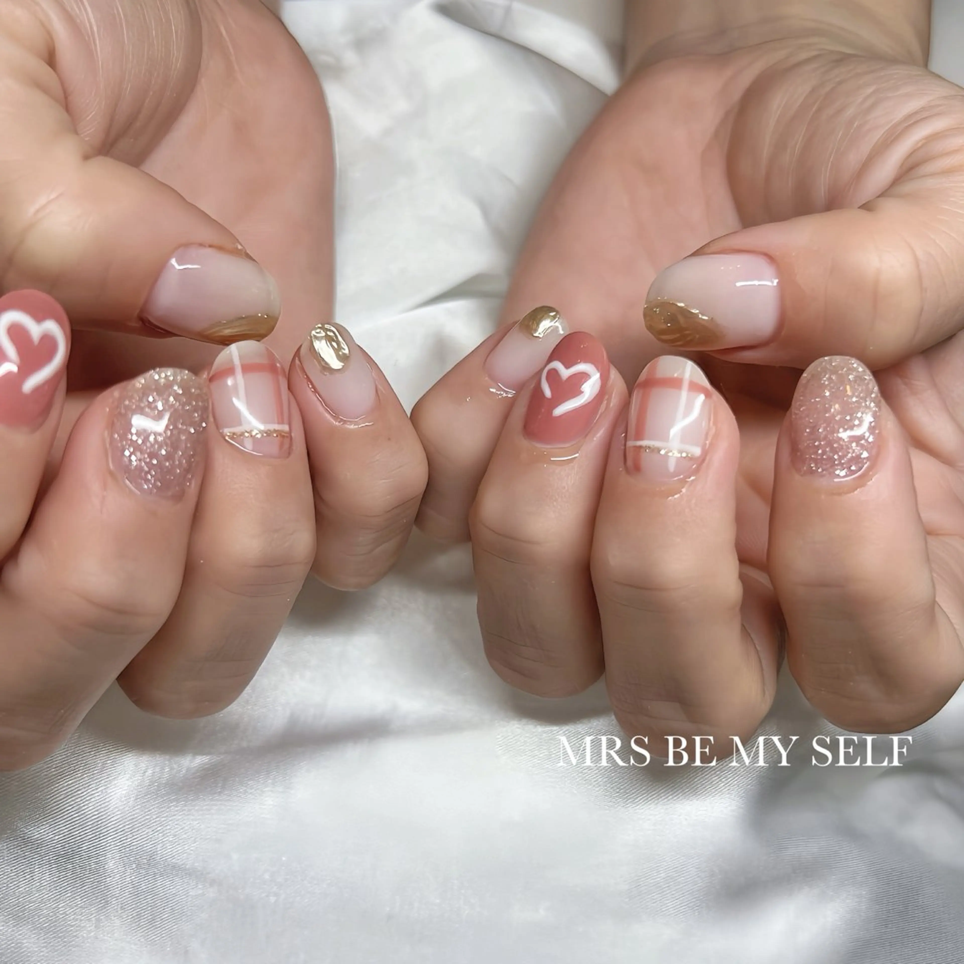 ネイル ガーリー 持ち込み ピンク MRS/ miyu🎀のネイルデザイン