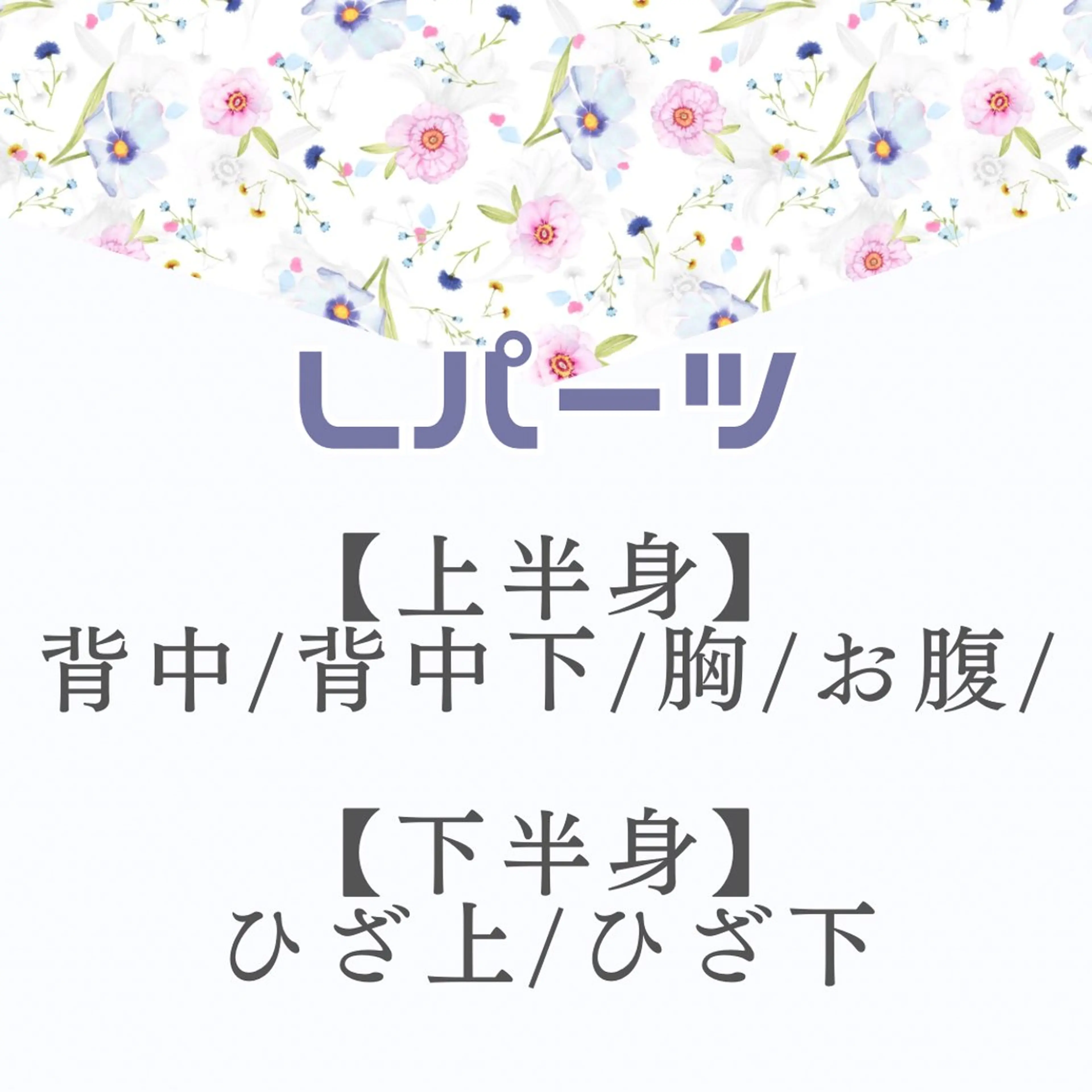 【女子】細かく選べるLパーツ【¥2,990】の写真