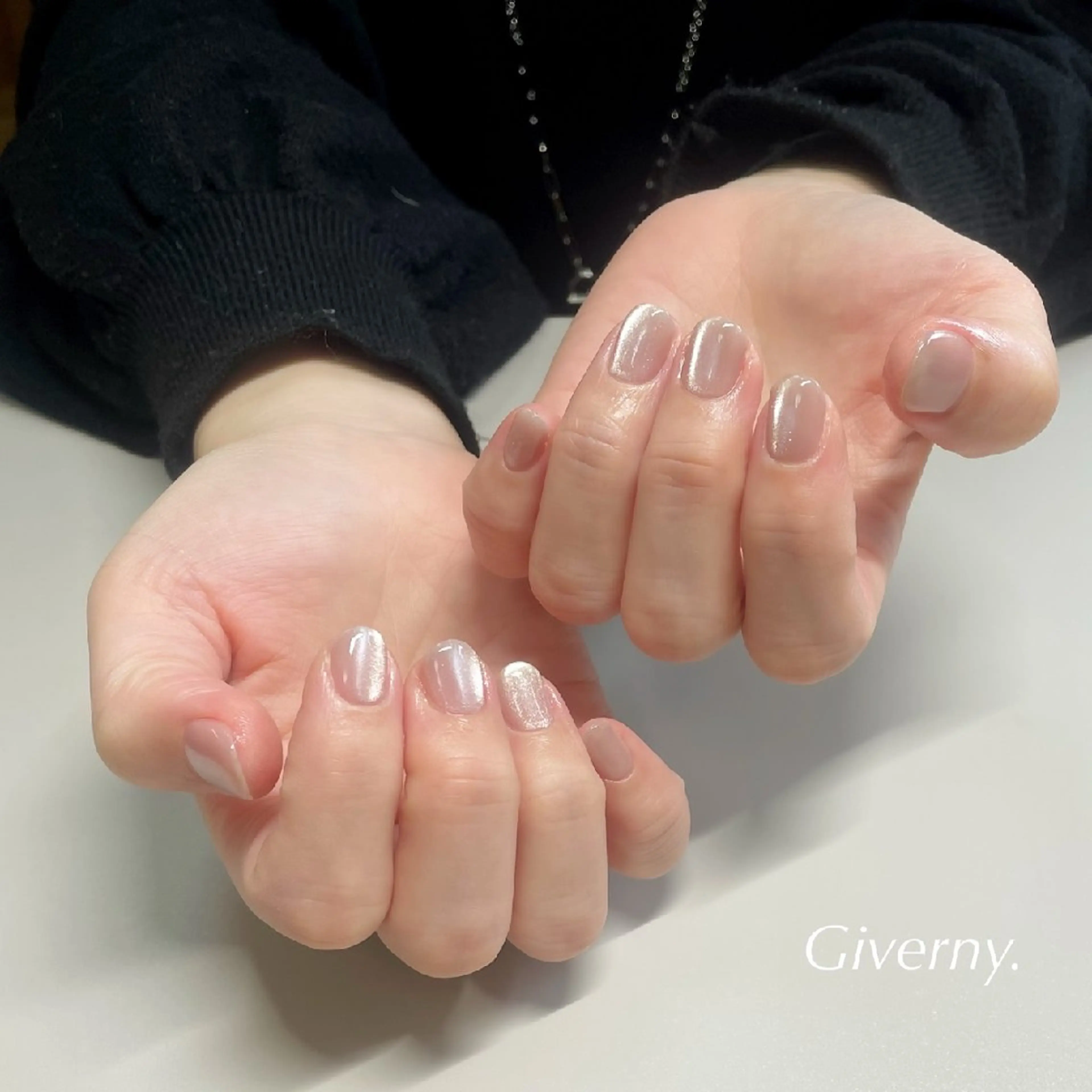 ネイル マグネットネイル 冬ネイル ハンドネイル Giverny .のネイルデザイン