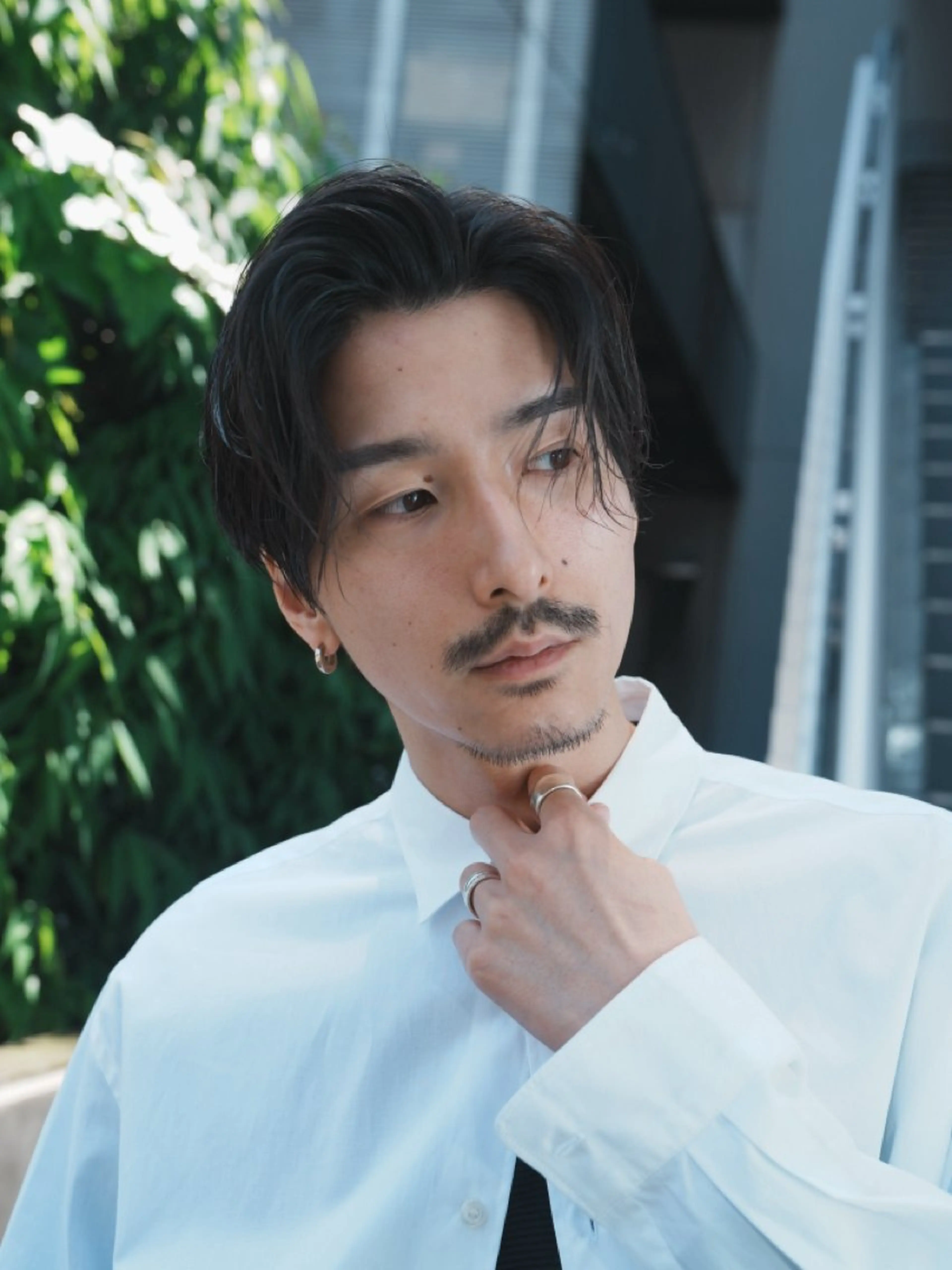 パーマ メンズ センターパート メンズパーマ ニュアンスパーマ 原宿パーマ・カラー 小原隼人のヘアスタイル