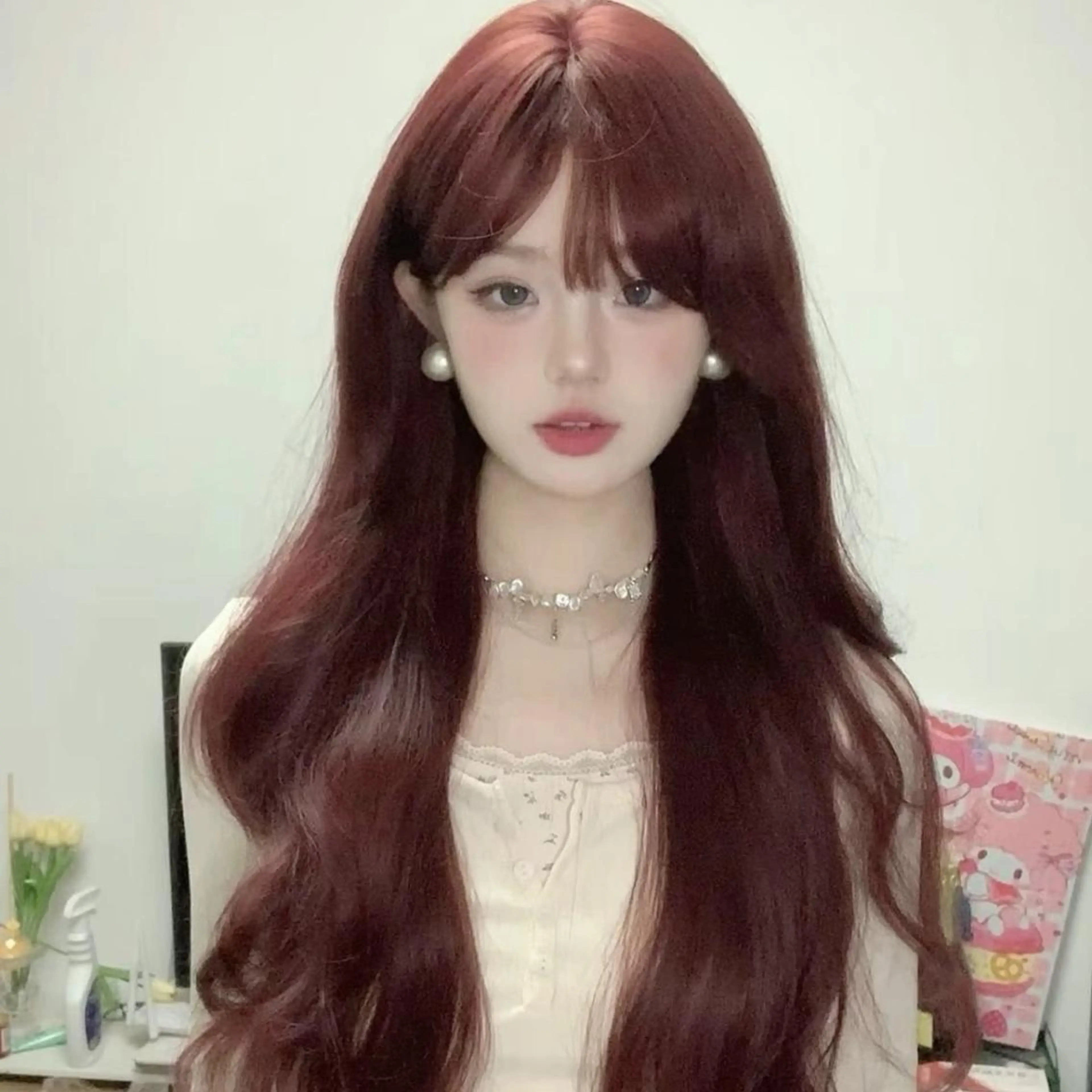 ロング カラー カット ヘアカラー トリートメント 韓国ベージュ🏹 YUTOのヘアスタイル